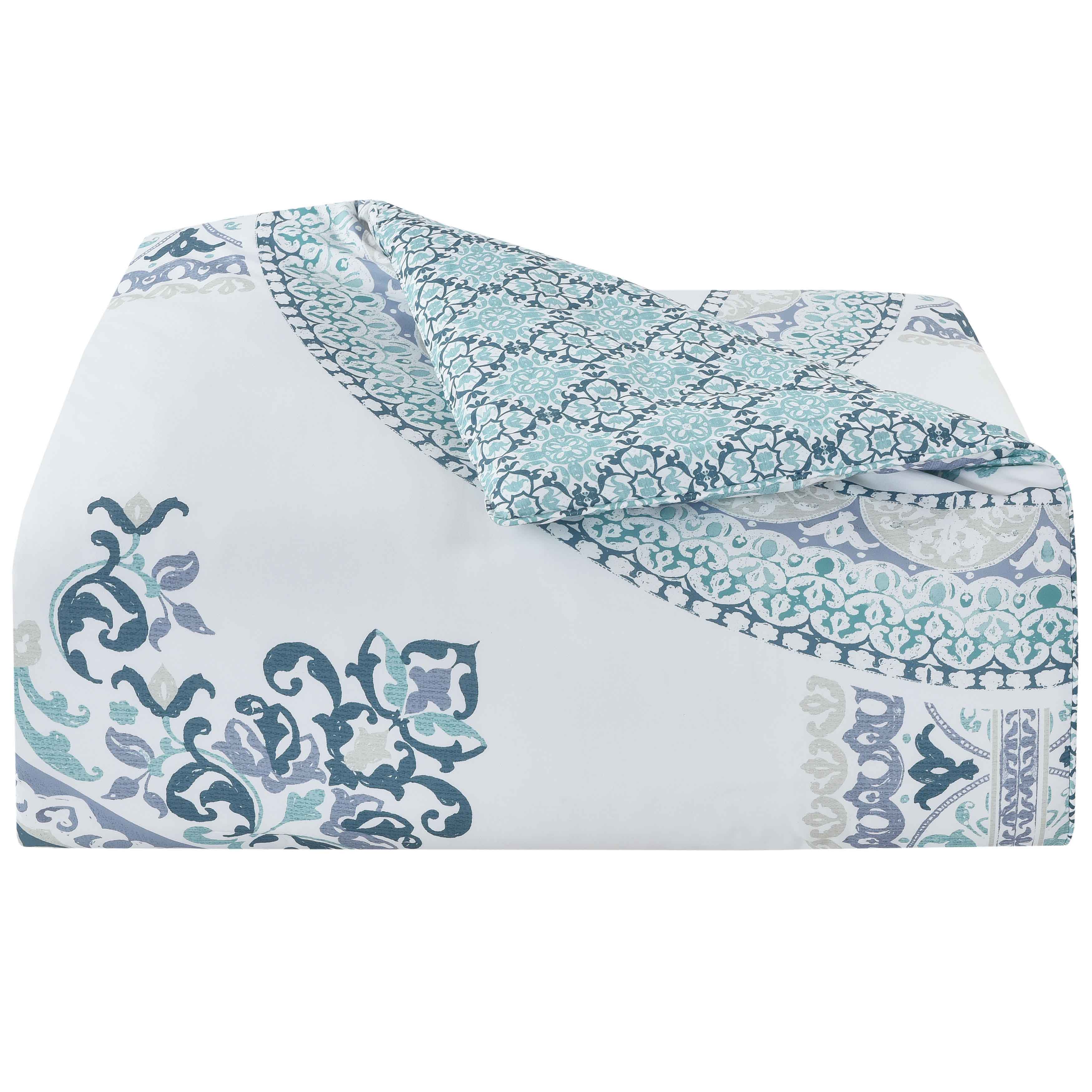 Afton Blue 4-Piece Comforter Set Comforter Sets By J. Queen New York