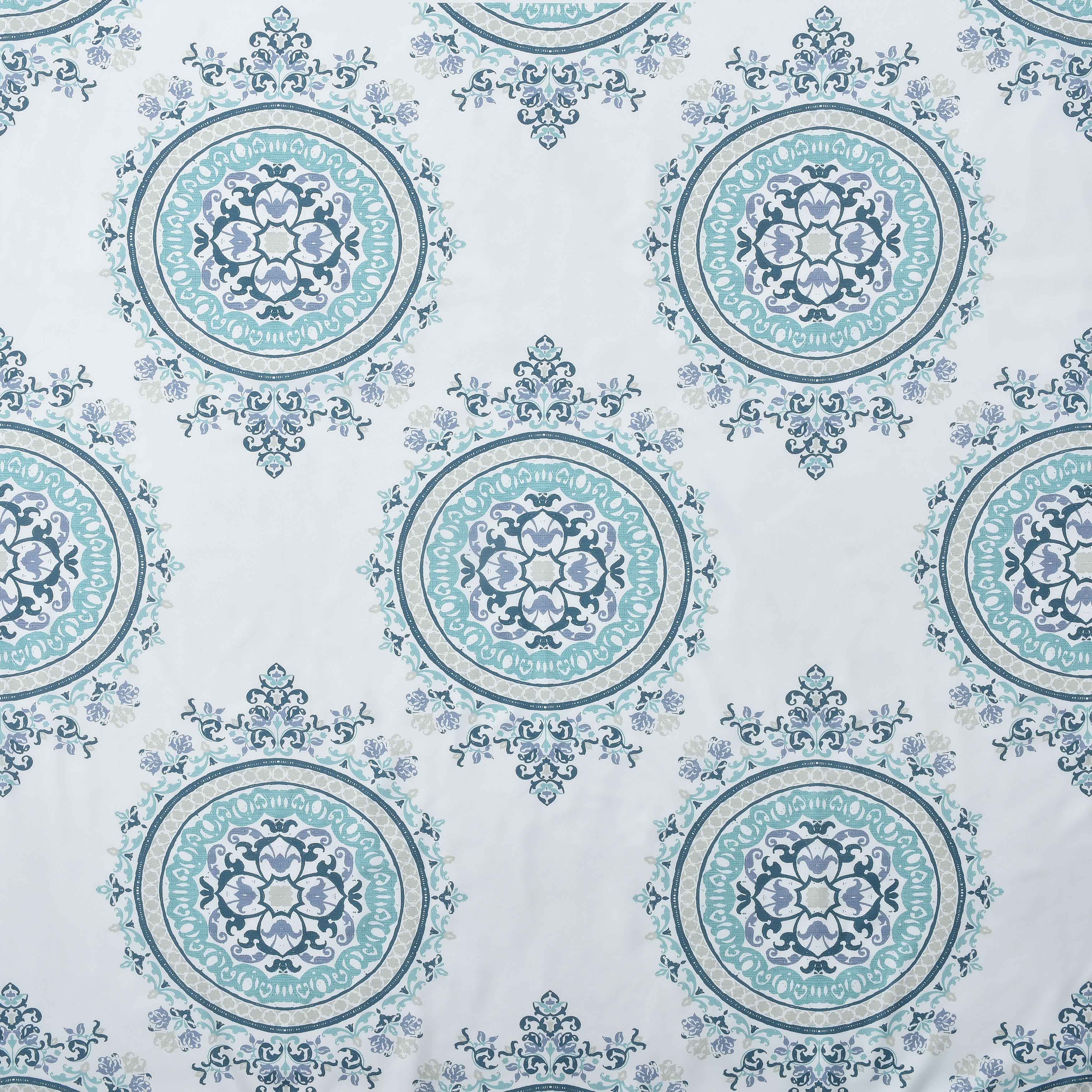 Afton Blue Grommet Window Panel Pair (Set of 2) Window Panels By J. Queen New York