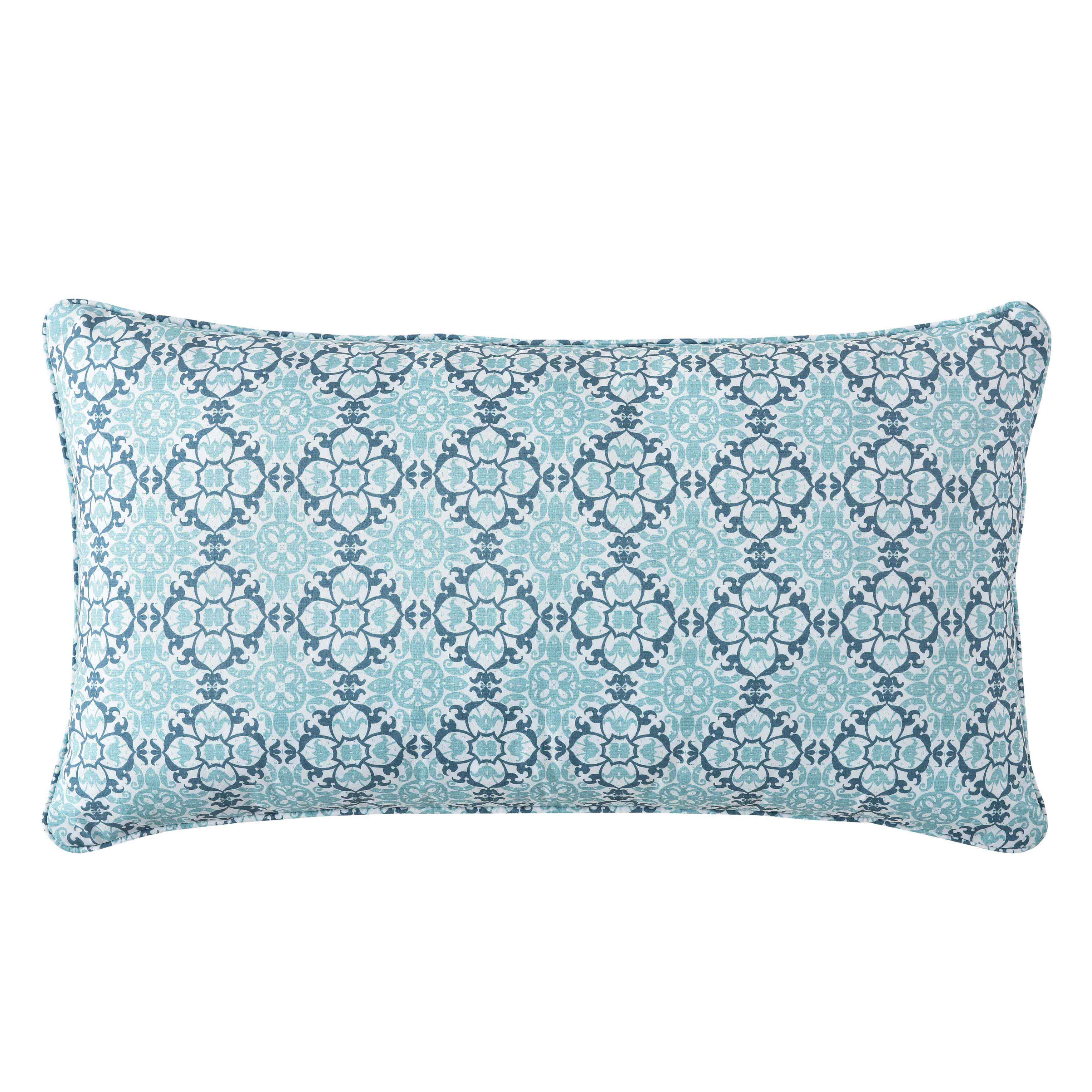 Afton White Boudoir Decorative Throw Pillow 24" x 13" Throw Pillows By J. Queen New York