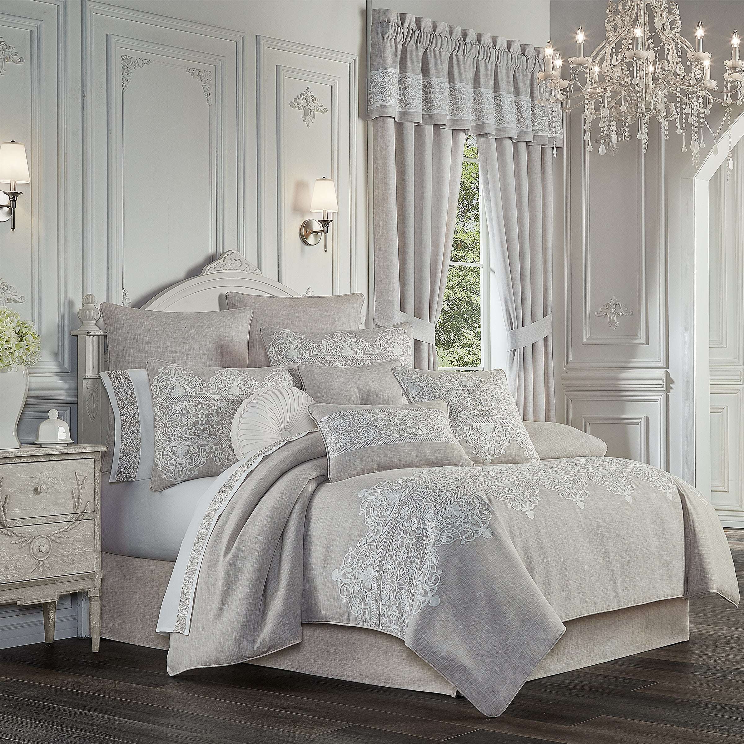 Aimee Beige 4-Piece Comforter Set By J Queen Comforter Sets By J. Queen New York