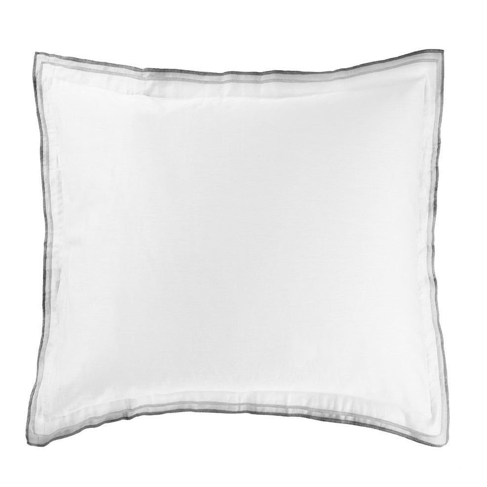 Astor Charcoal and Dove Euro Sham Euro Sham By Designers Guild
