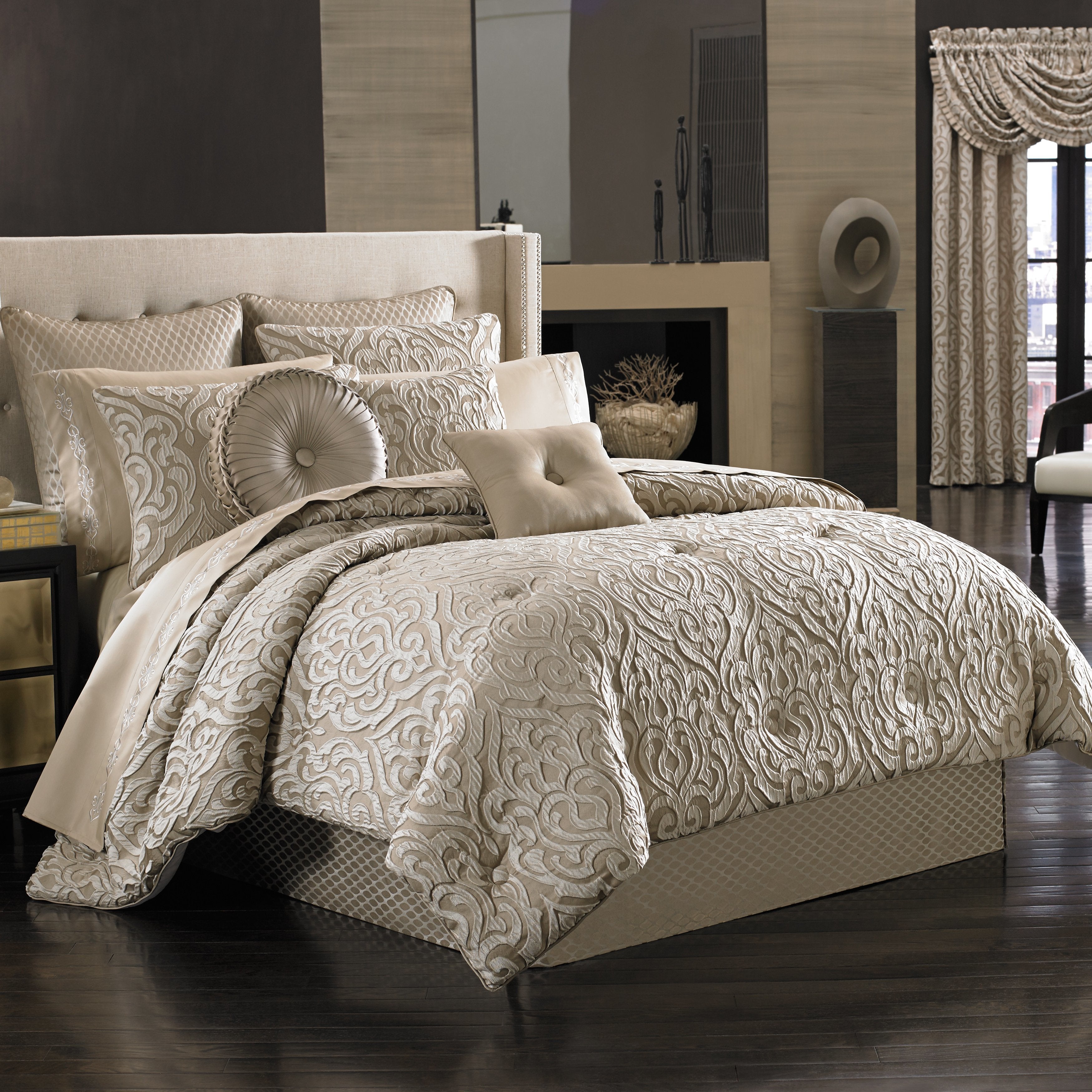 Astoria Sand 4 Piece Comforter Set By J Queen Comforter Sets By J. Queen New York