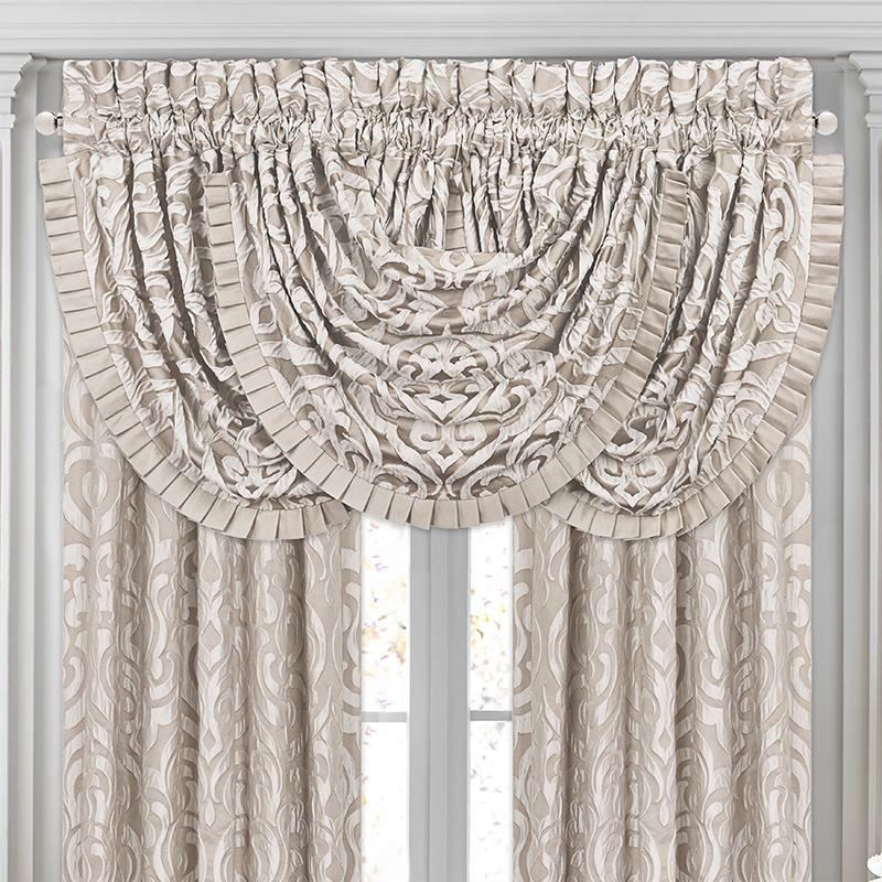 Astoria Sand Waterfall Window Valance By J Queen Window Valances By J. Queen New York