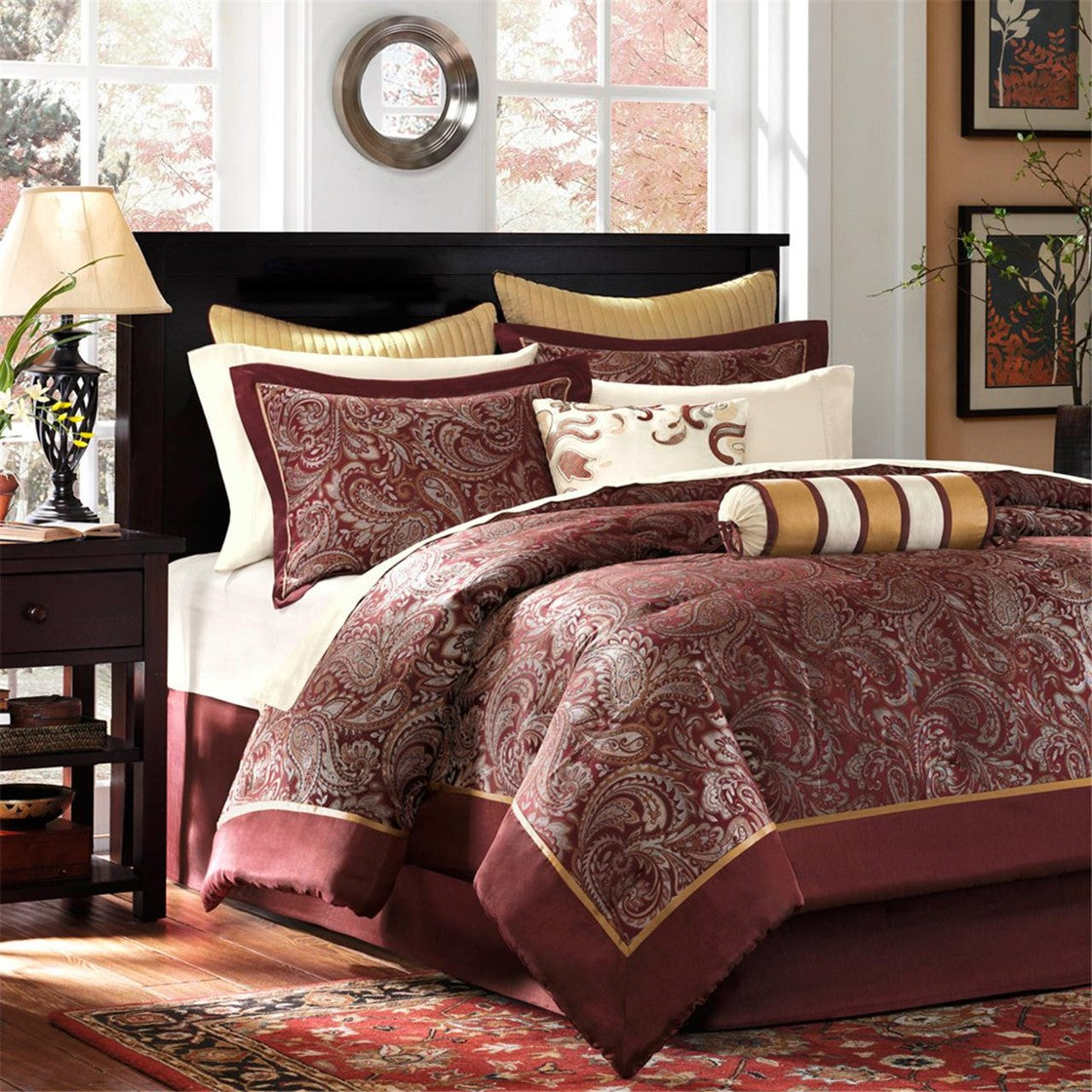 Flanged 12-Piece Comforter Set Comforter Sets By JLA HOME/Olliix (E & E Co., Ltd)