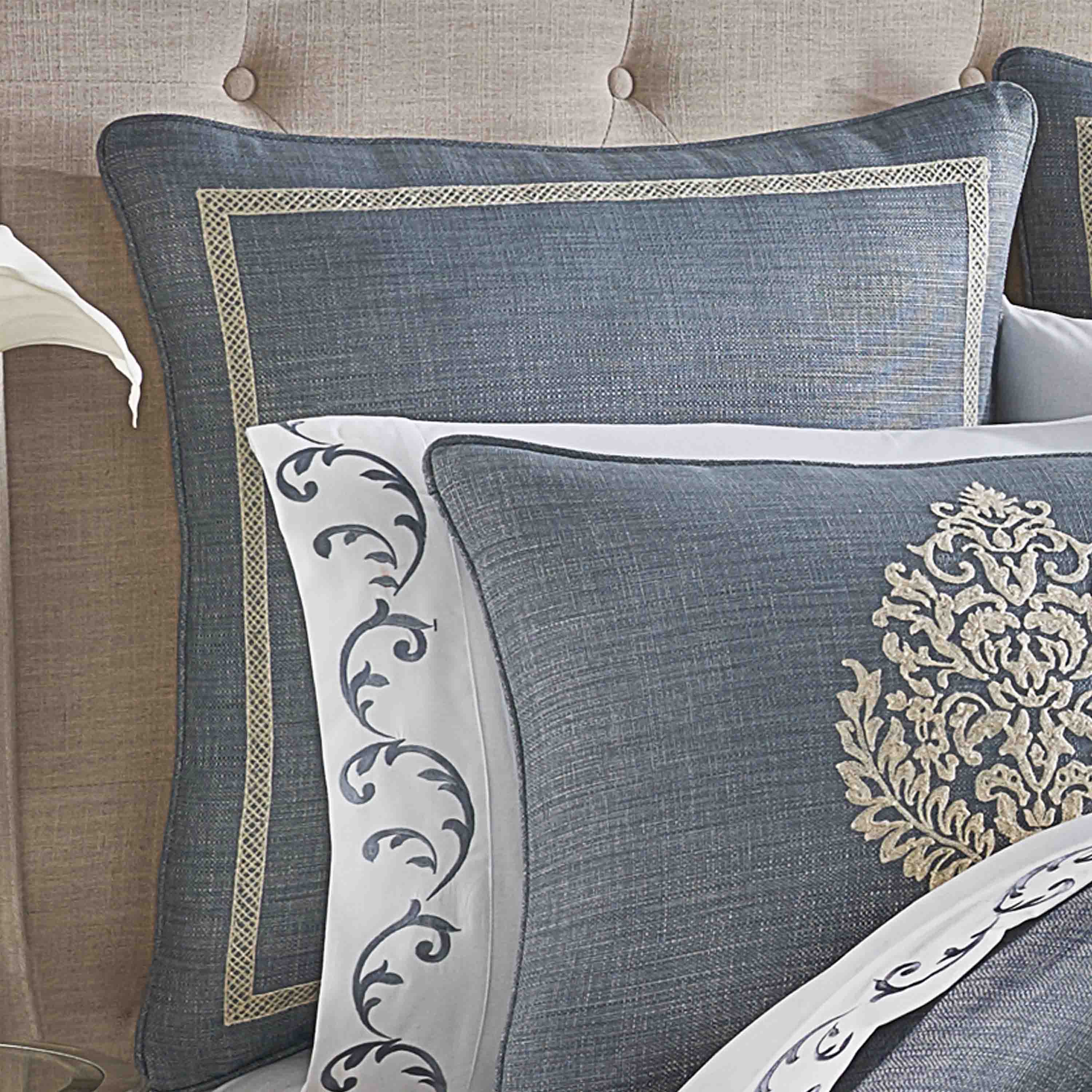 Aurora Blue Euro Sham By J Queen Euro Sham By J. Queen New York