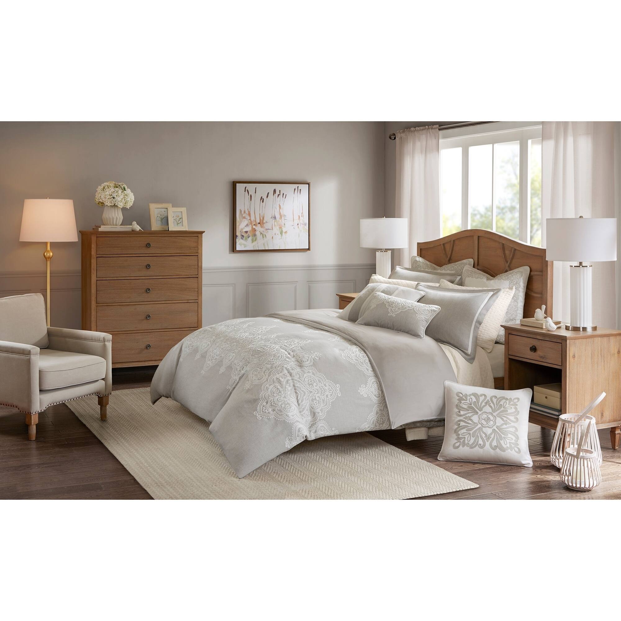 Crinkle Natural 9-Piece Comforter Set Comforter Sets By JLA HOME/Olliix (E & E Co., Ltd)