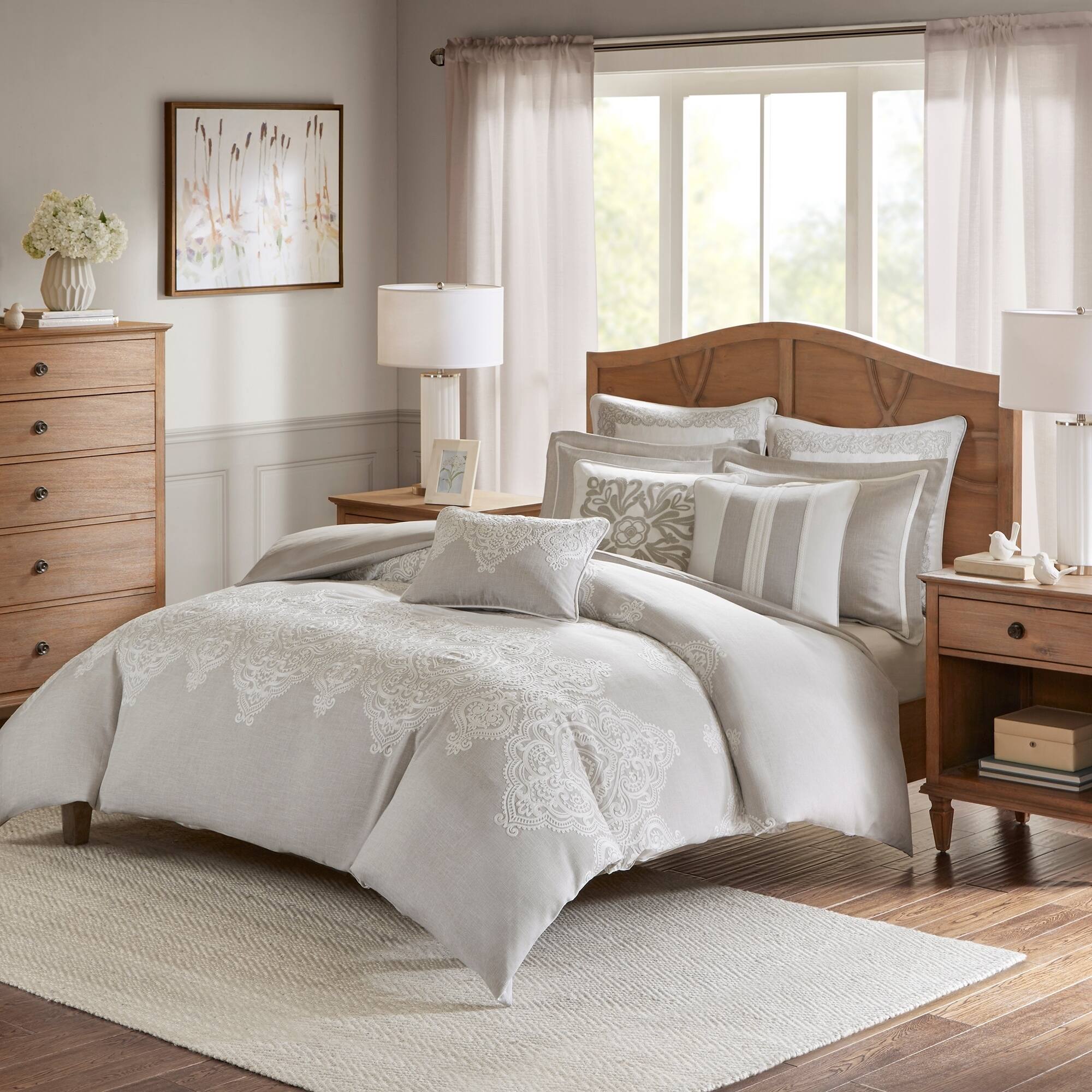 Crinkle Natural 9-Piece Comforter Set Comforter Sets By JLA HOME/Olliix (E & E Co., Ltd)