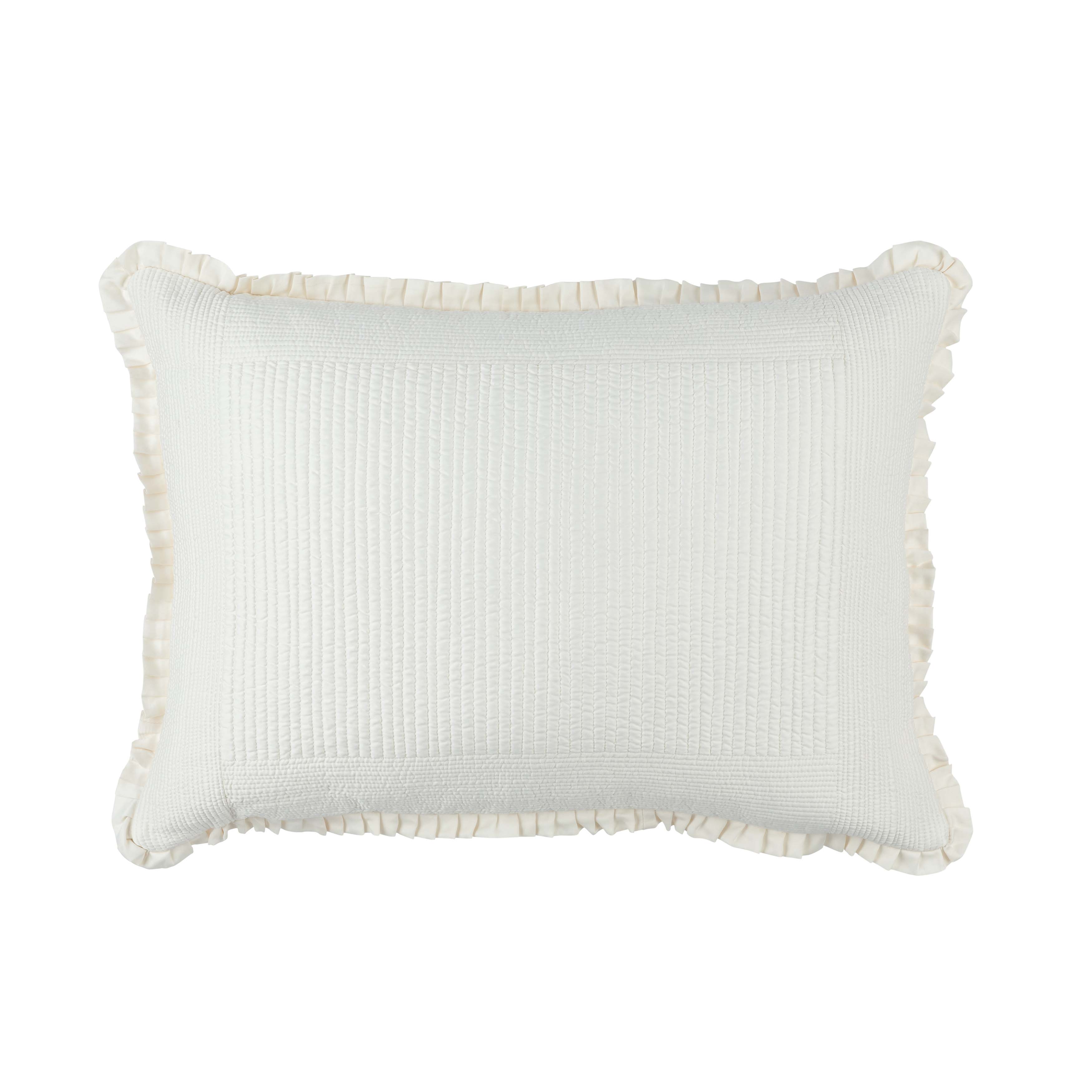 Battersea Ivory S&S Quilted Pillow Throw Pillows By Lili Alessandra