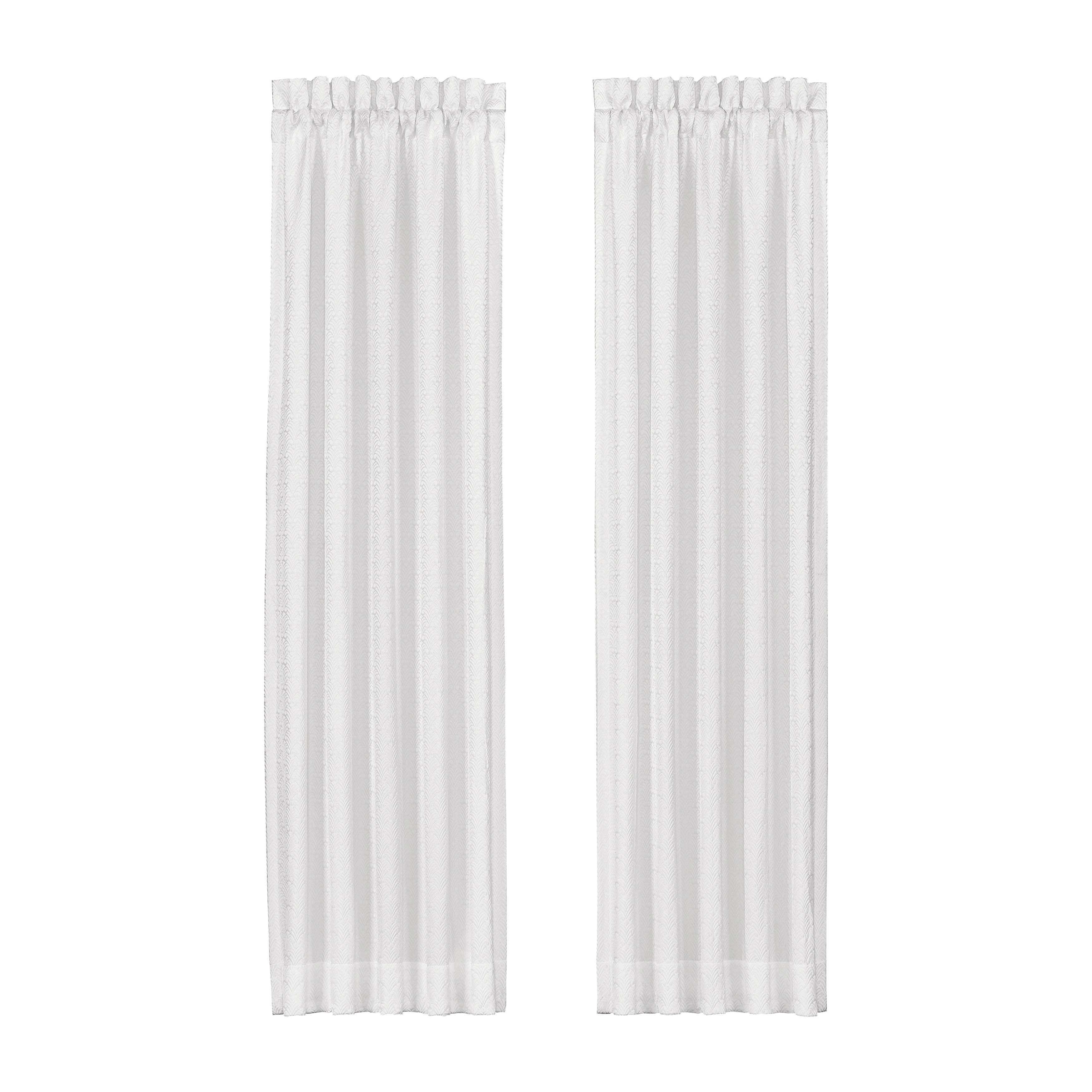 Becco White Window Panel Pair (Set of 2) Window Panels By J. Queen New York