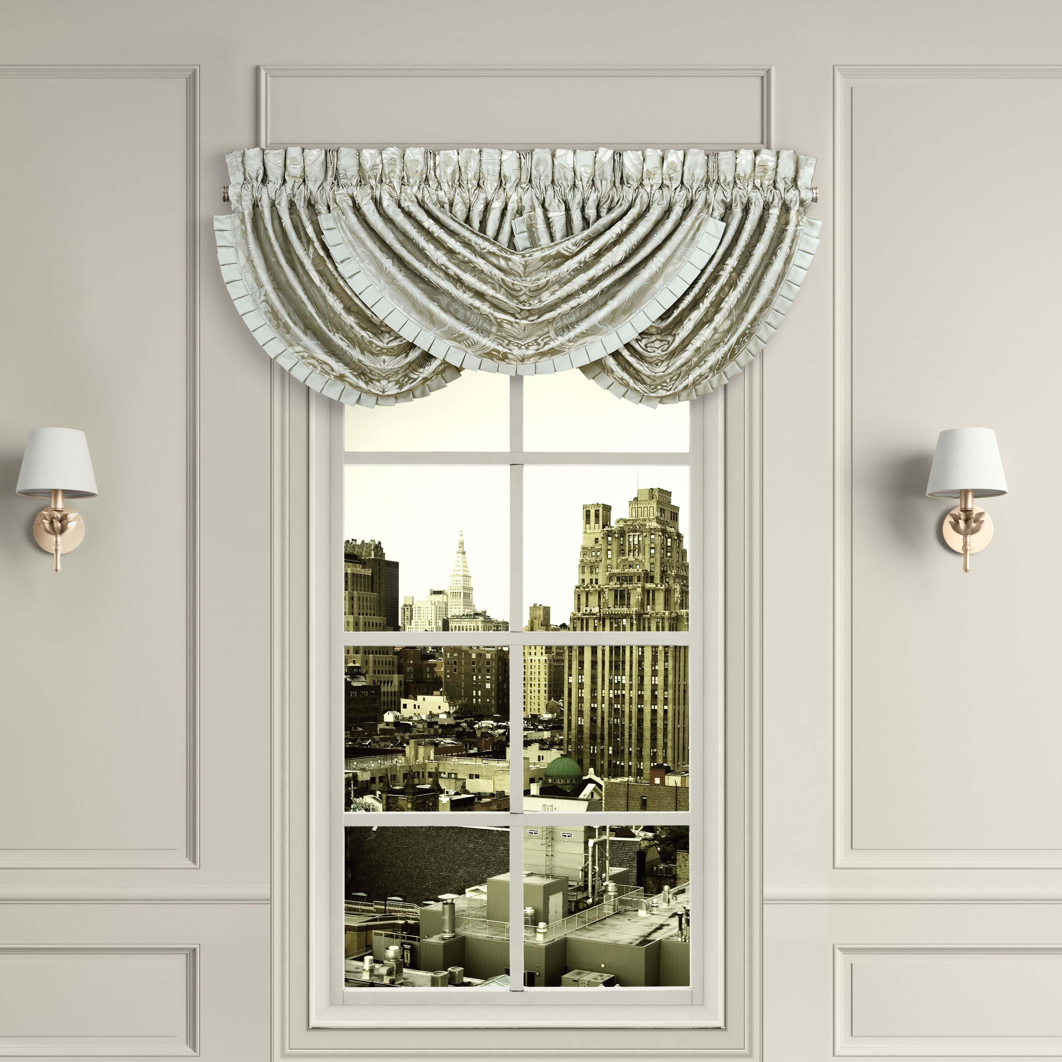 Belgium Spa Waterfall Window Valance By J Queen Window Valances By J. Queen New York