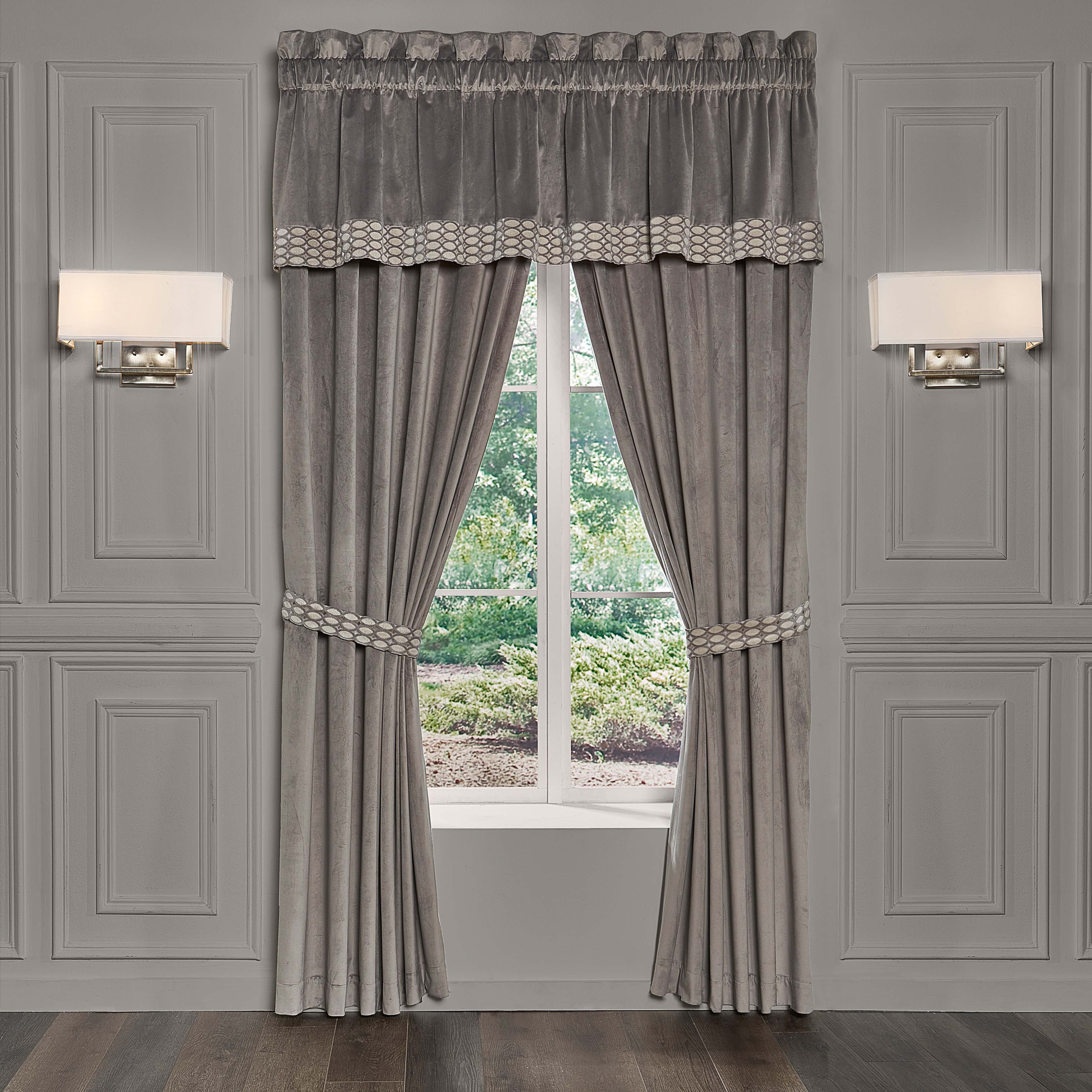Belvedere Silver Window Panel Pair (Set of 2) Window Panels By J. Queen New York