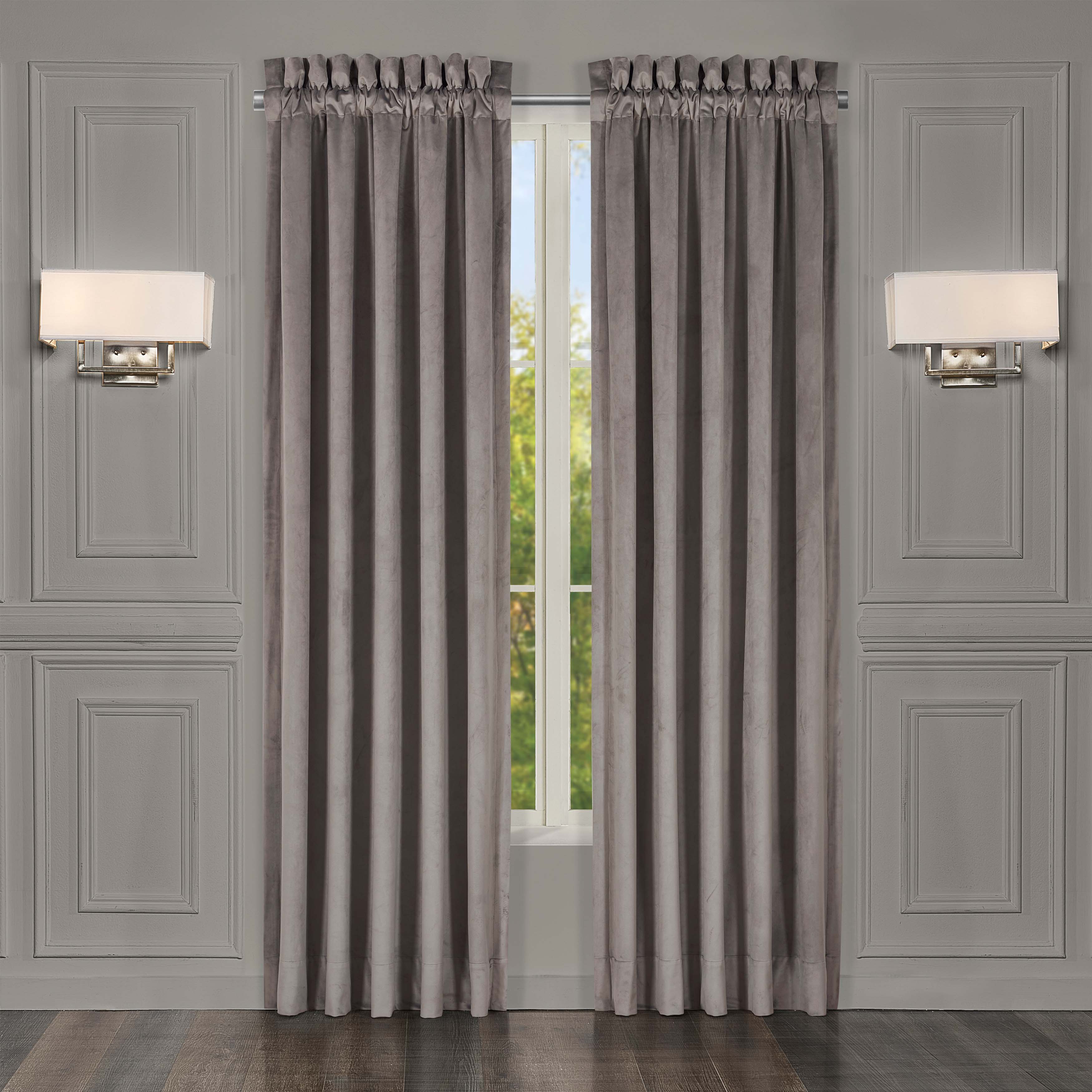 Belvedere Silver Window Panel Pair (Set of 2) Window Panels By J. Queen New York