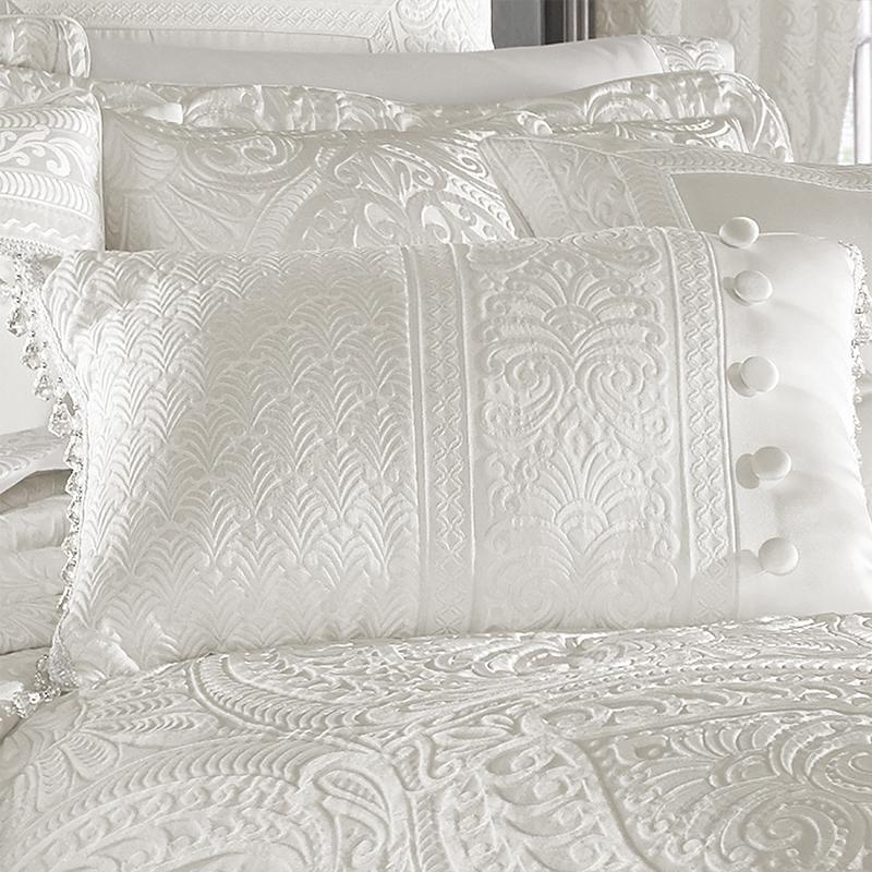 Bianco White Boudoir Decorative Throw Pillow By J Queen Throw Pillows By J. Queen New York