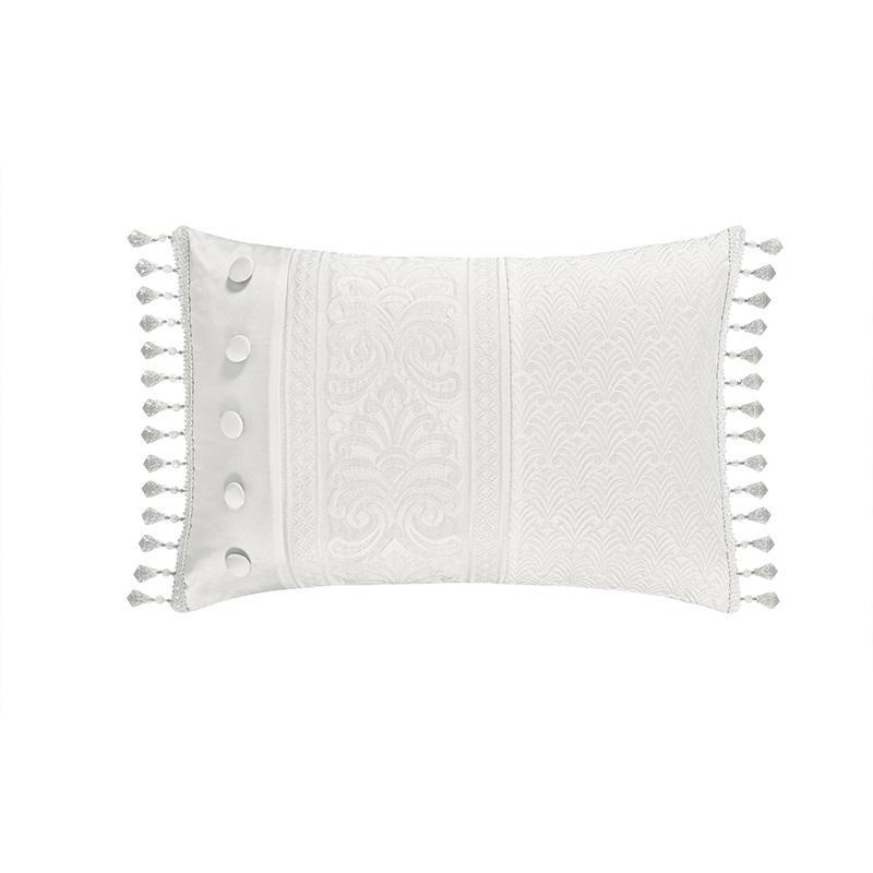 Bianco White Boudoir Decorative Throw Pillow By J Queen Throw Pillows By J. Queen New York