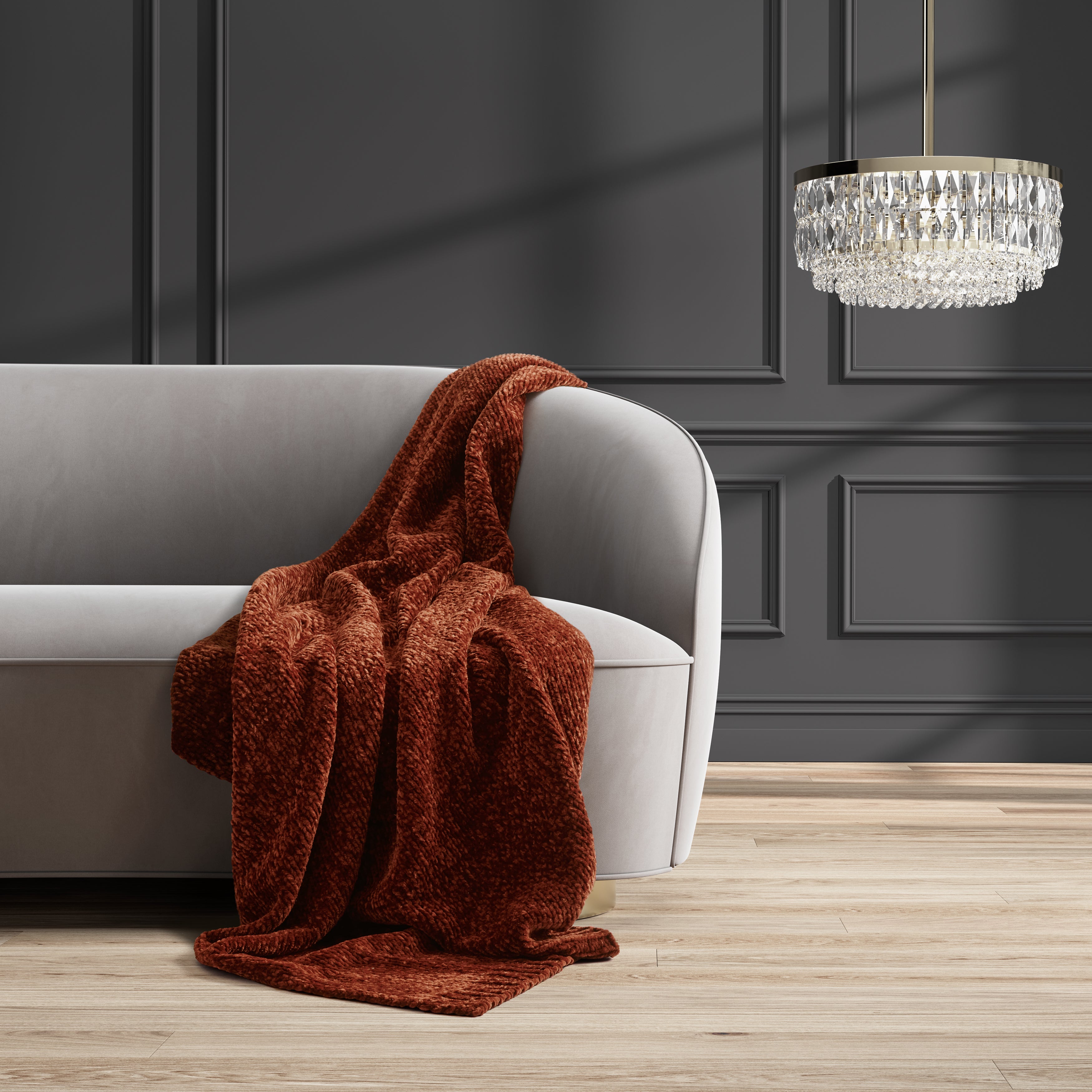 Birmingham Rust Decorative Throw By J Queen Throws By J. Queen New York