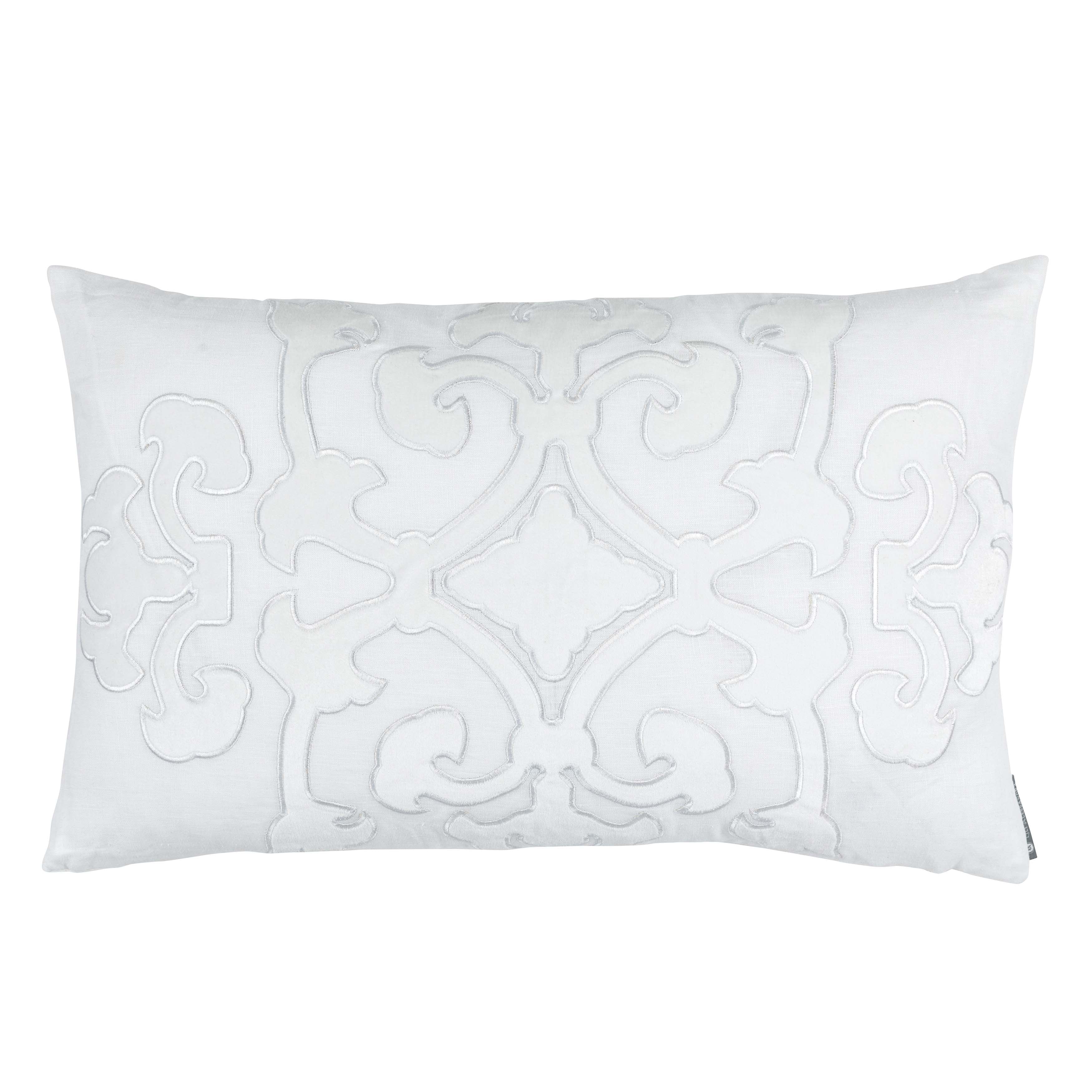 Bloom White Angie Velvet Rectangle Decorative Throw Pillow Throw Pillows By Lili Alessandra