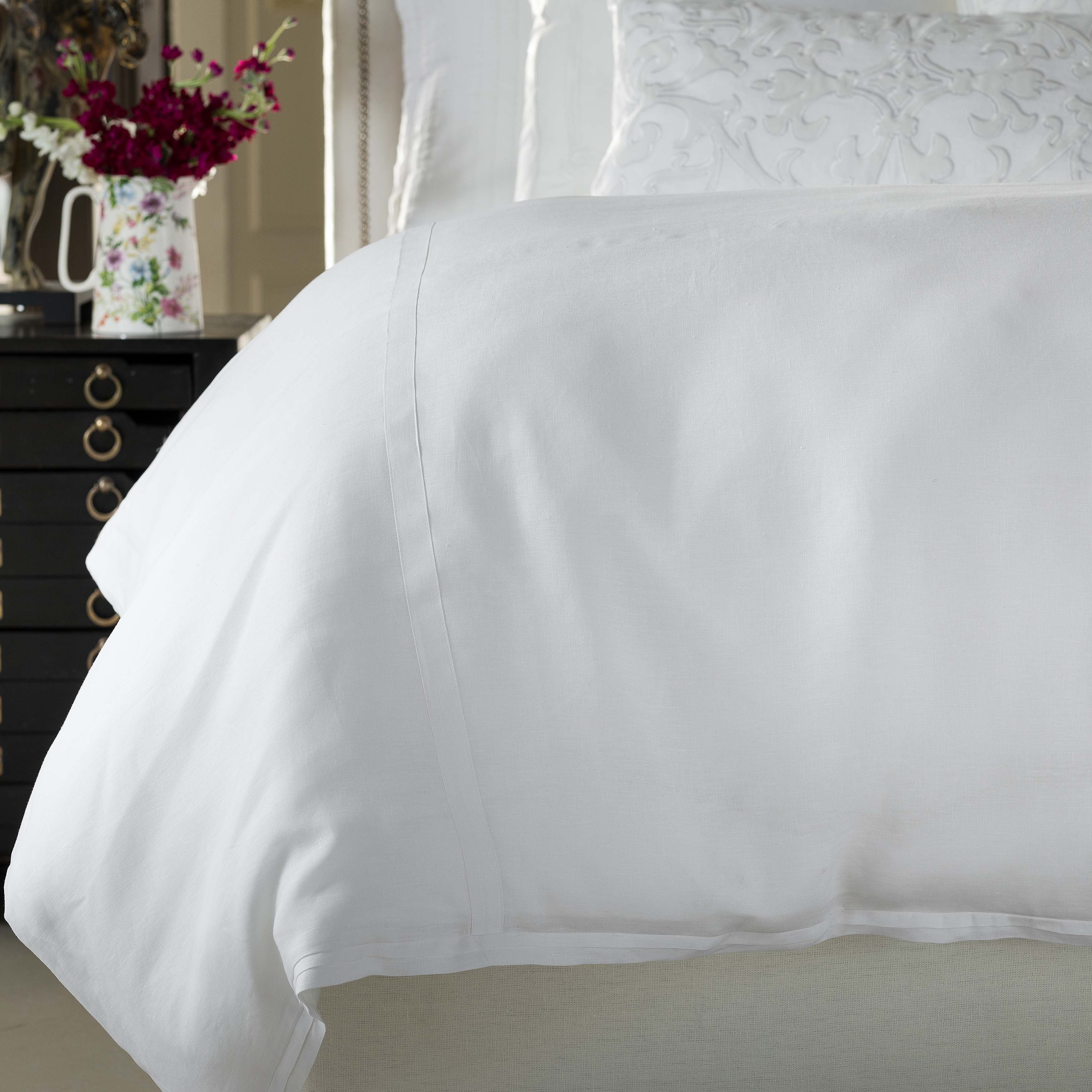 Bloom White Linen Duvet Cover Duvet Covers By Lili Alessandra