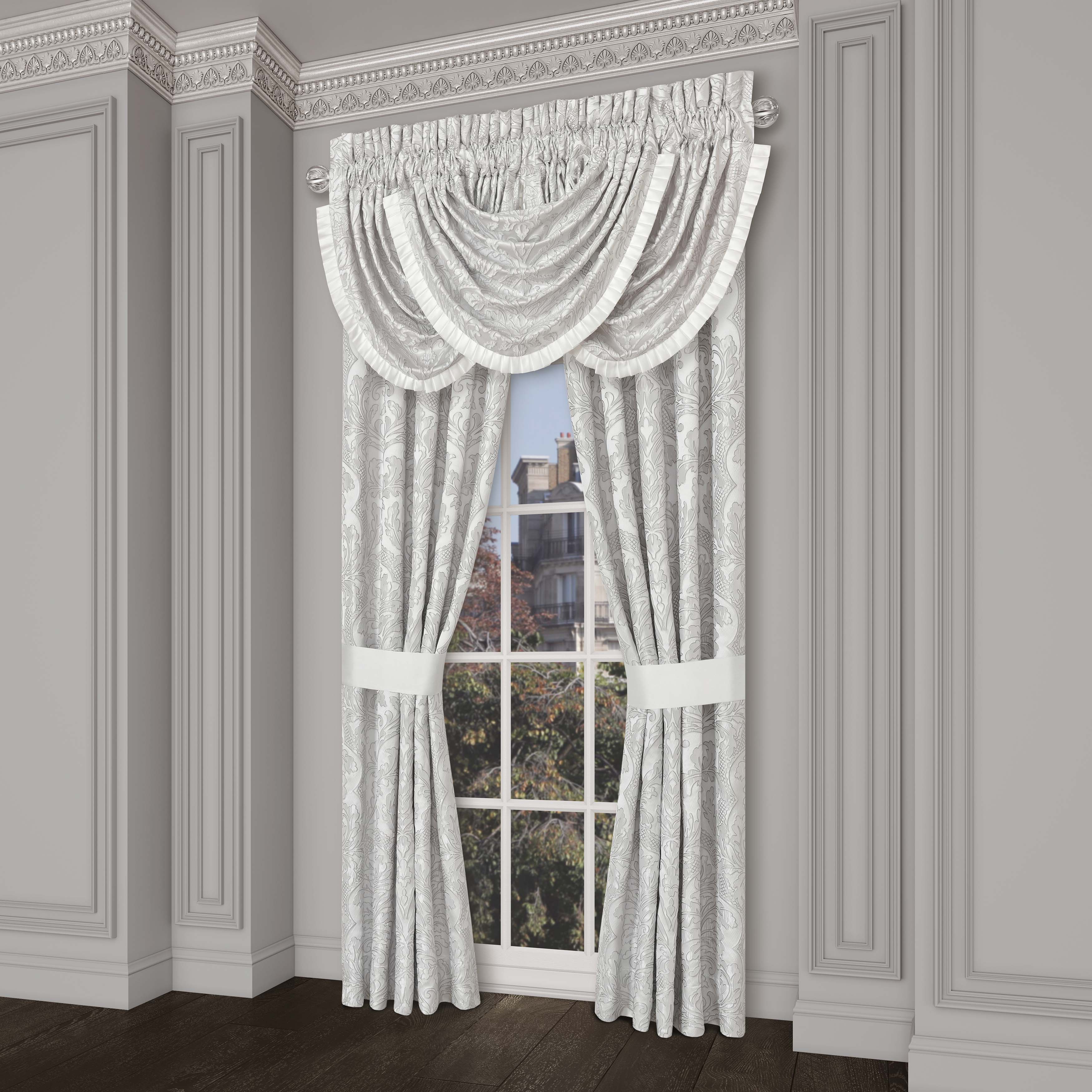Brunello Platinum Waterfall Window Valance Window Valances By J. Queen New York