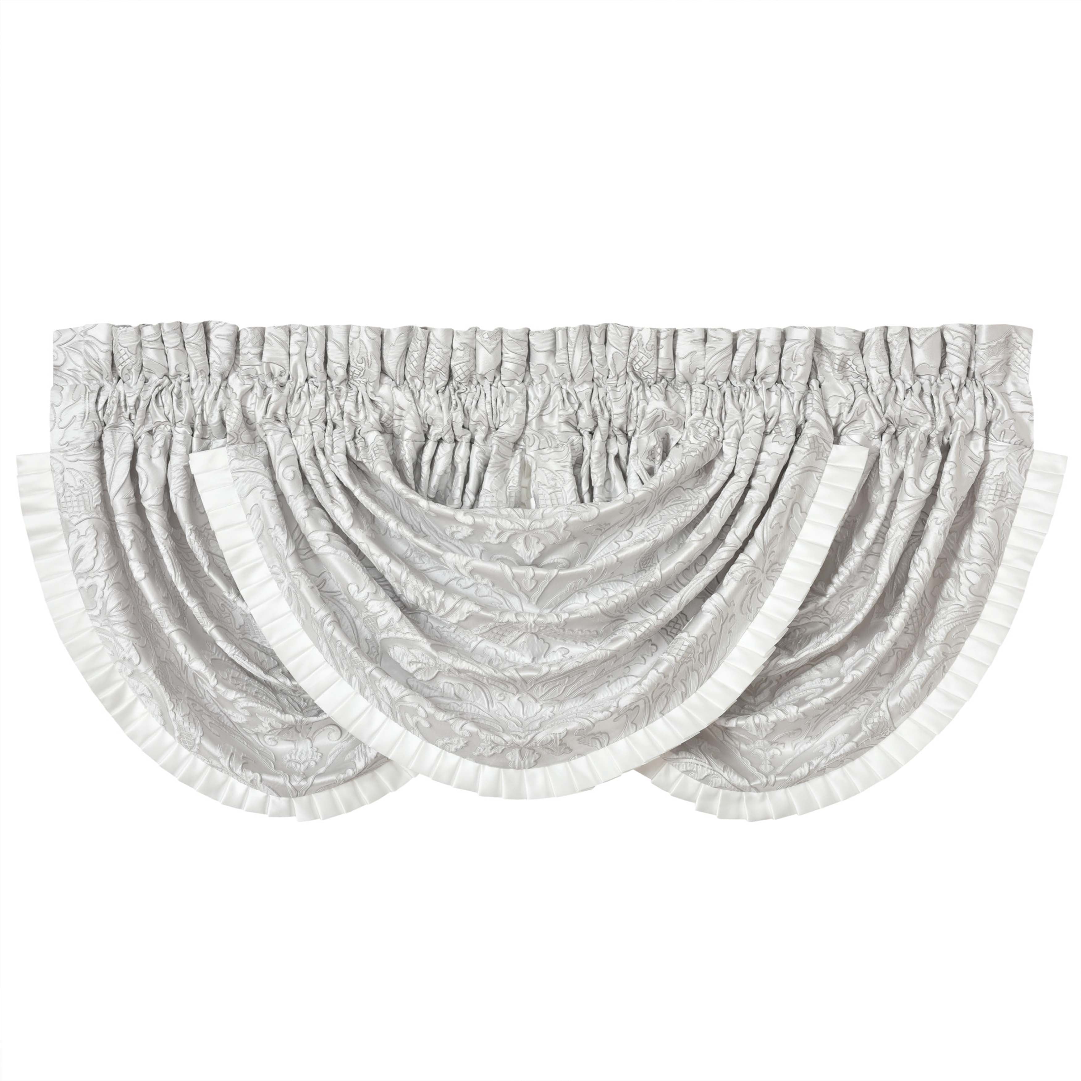 Brunello Platinum Waterfall Window Valance Window Valances By J. Queen New York