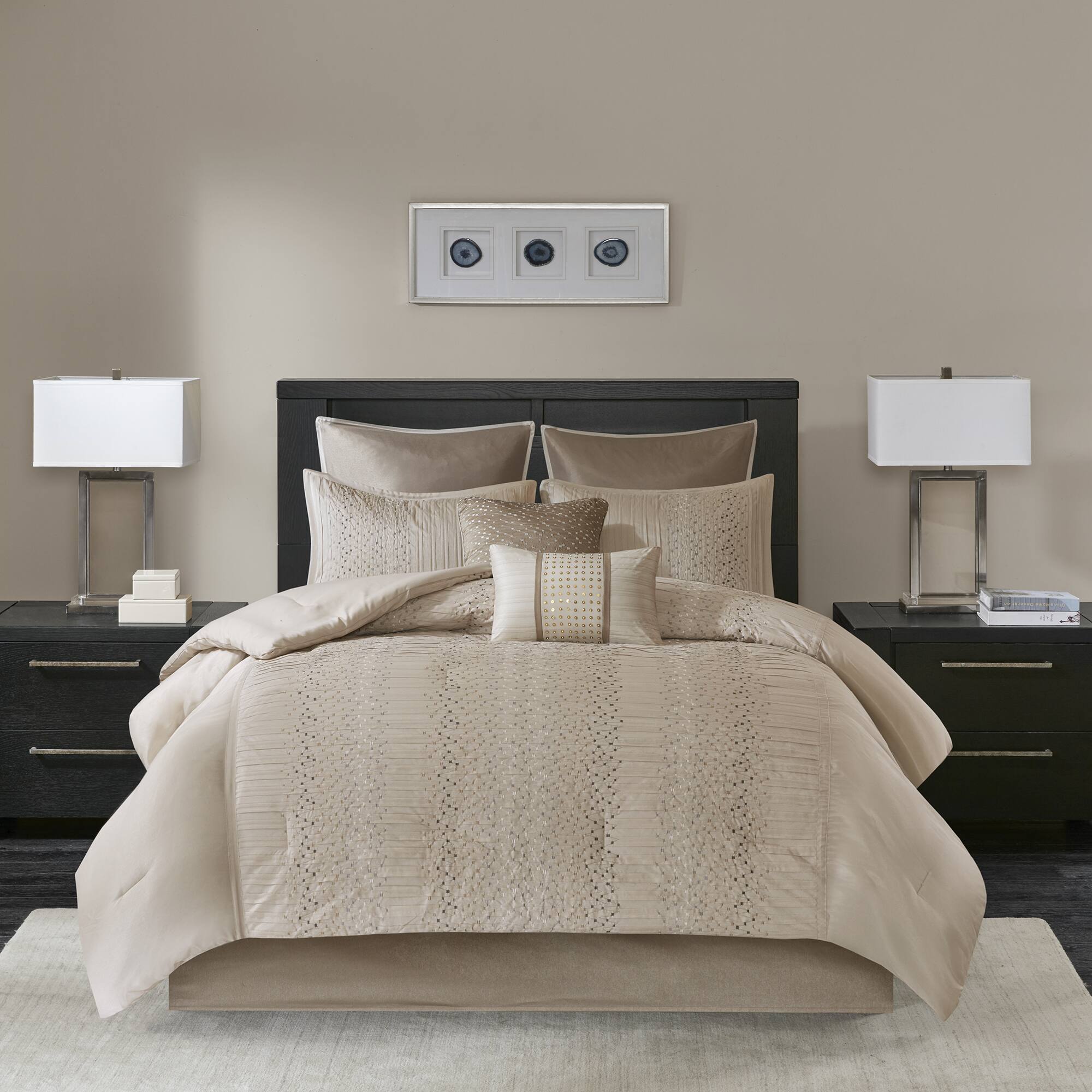 Typo Rell 8-Piece Comforter Set Comforter Sets By JLA HOME/Olliix (E & E Co., Ltd)