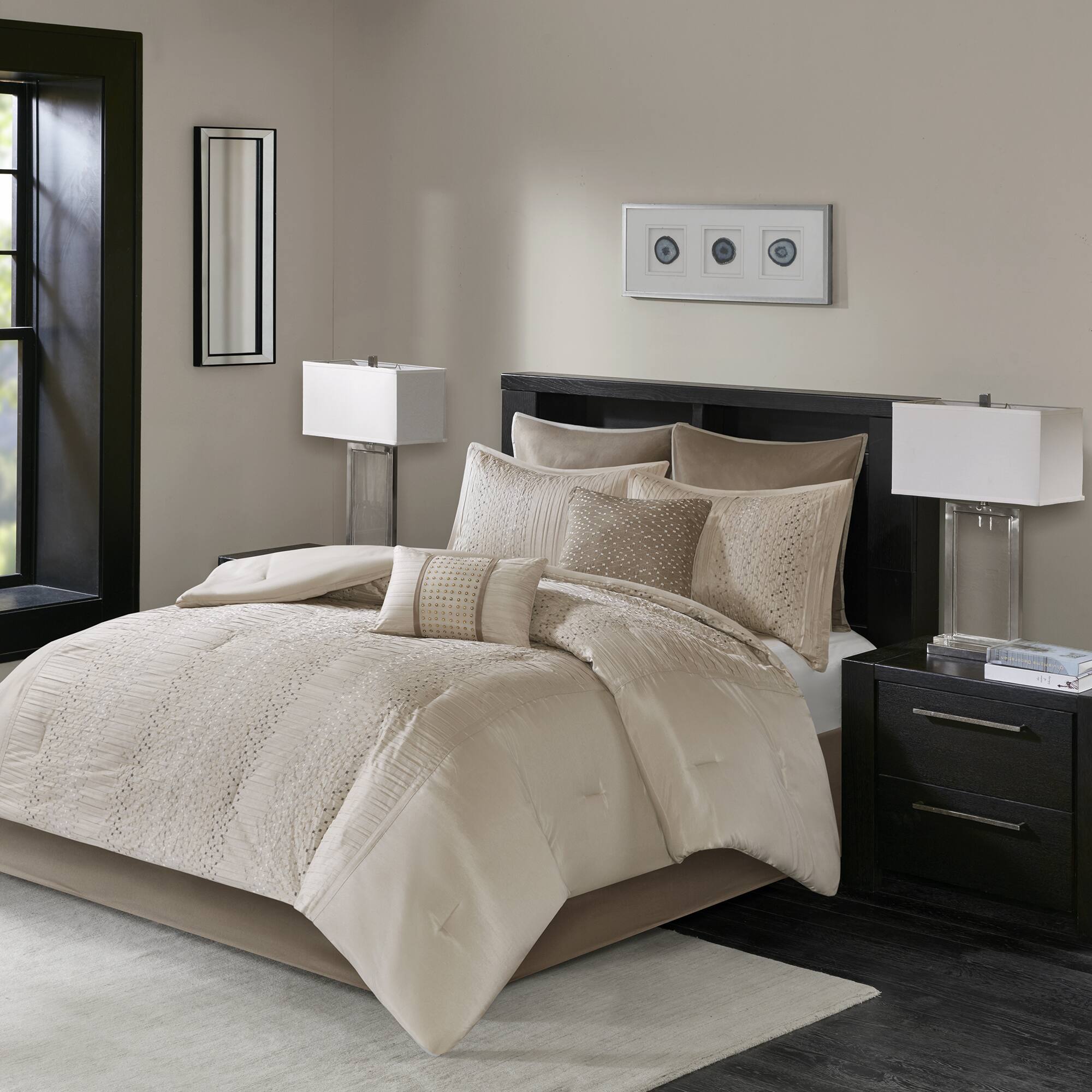 Typo Rell 8-Piece Comforter Set Comforter Sets By JLA HOME/Olliix (E & E Co., Ltd)