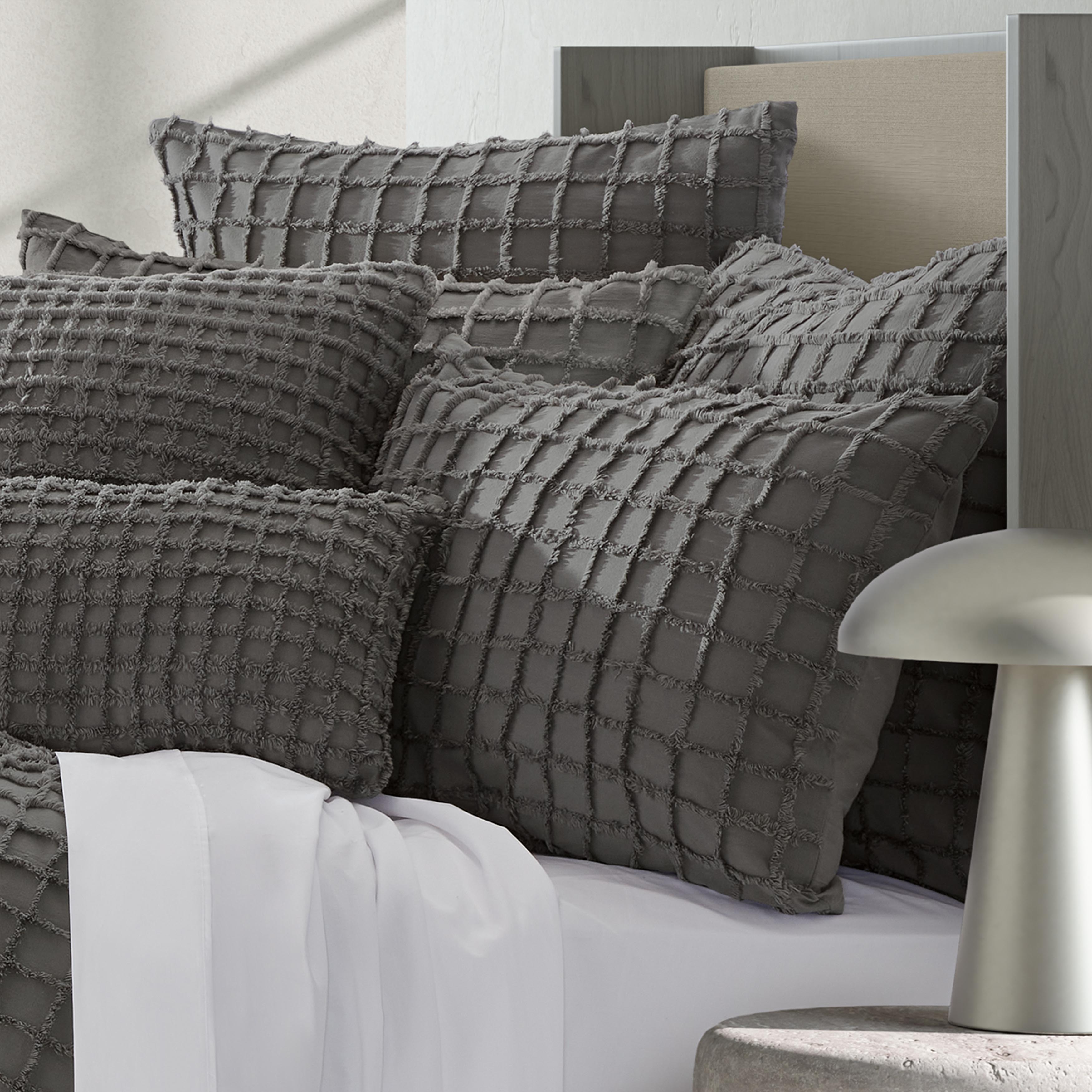 Cameron Grey 3-Piece Duvet Cover Set By J Queen Duvet Covers By J. Queen New York