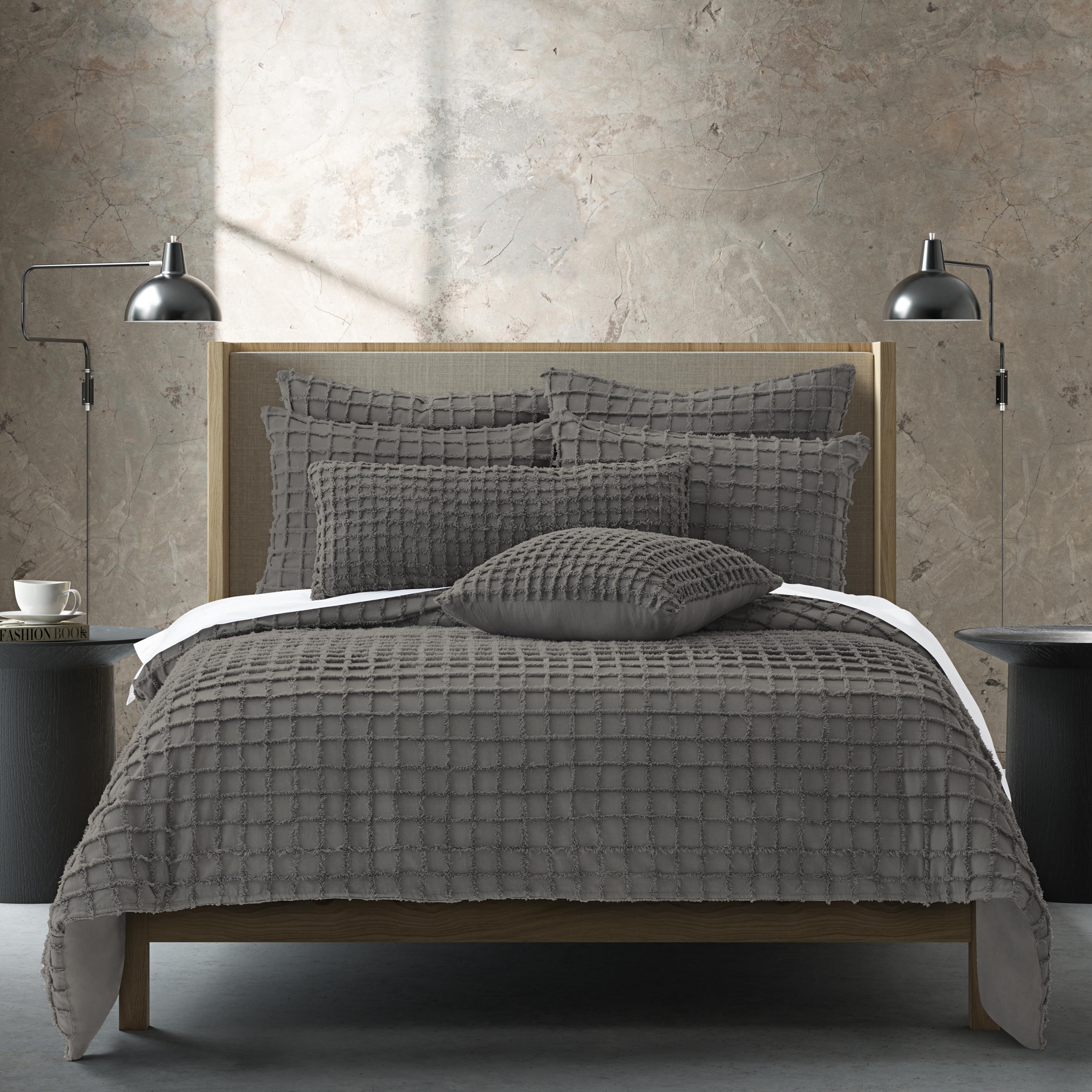 Cameron Grey 3-Piece Duvet Cover Set By J Queen Duvet Covers By J. Queen New York