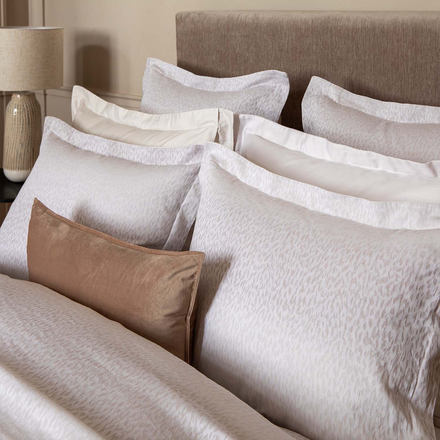 Caractere Beige Duvet Cover Duvet Covers By Anne de Solène
