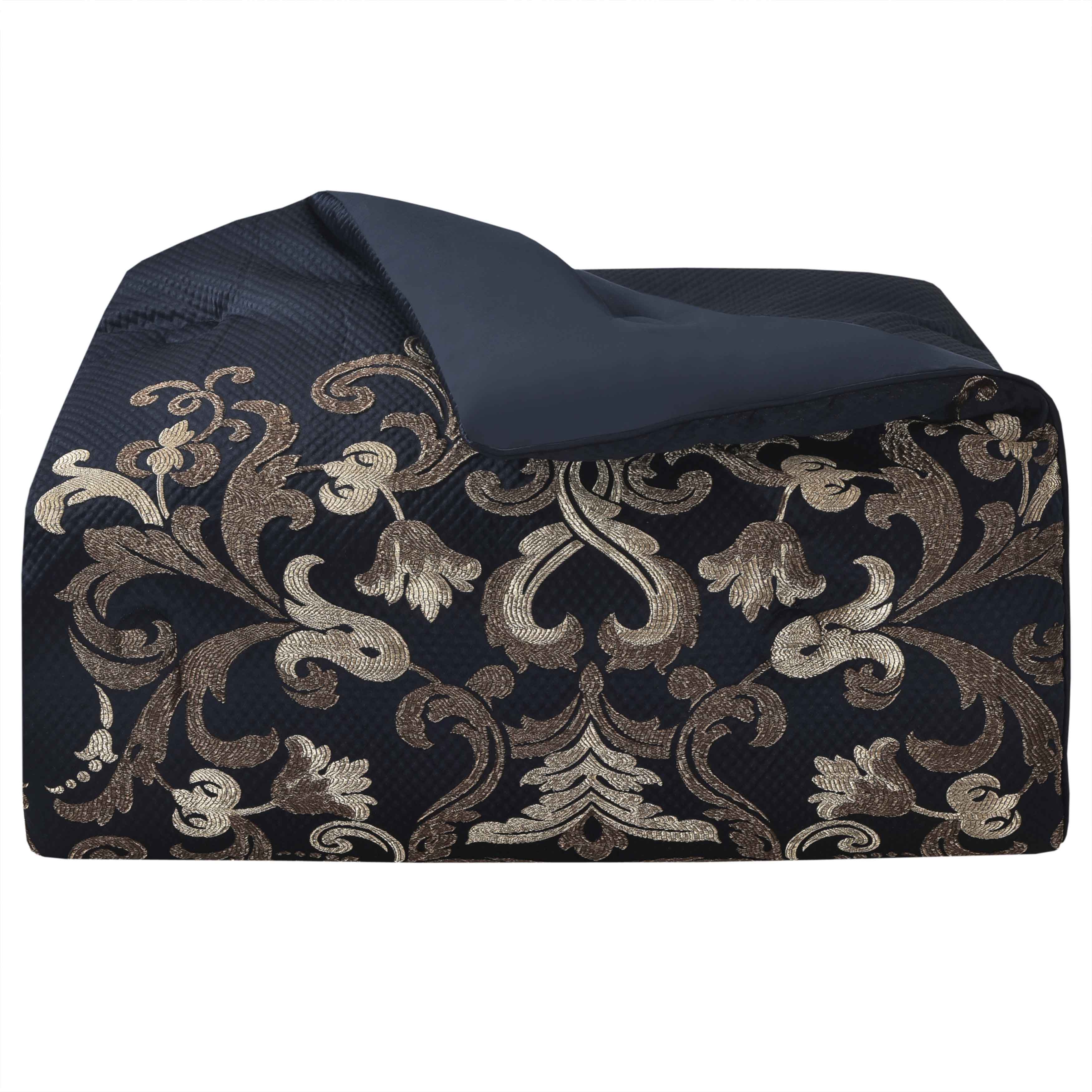 Caruso Blue 4-Piece Comforter Set Comforter Sets By J. Queen New York