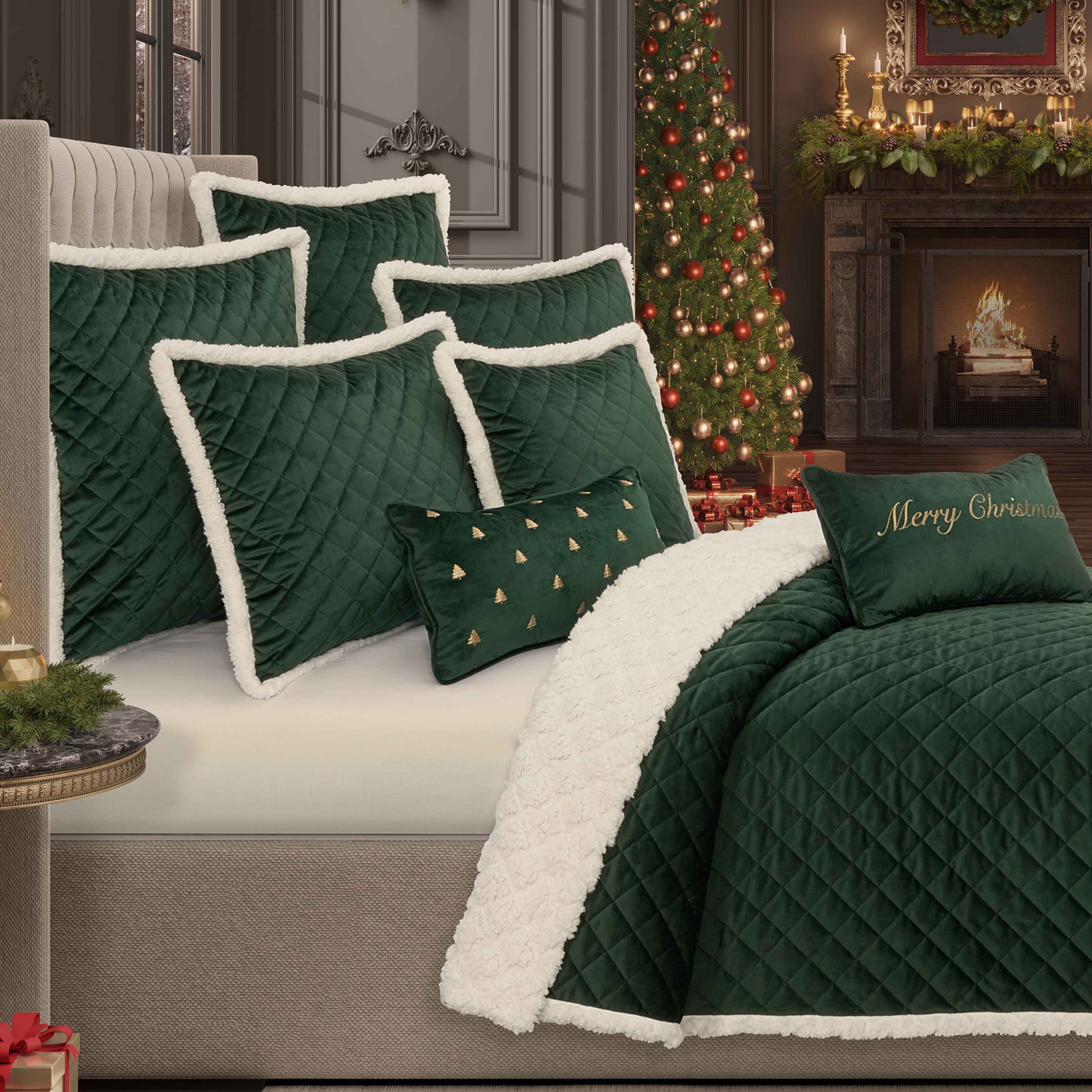 Casey Sherpa Evergreen 3-Piece Quilt Set Quilt Sets By J. Queen New York