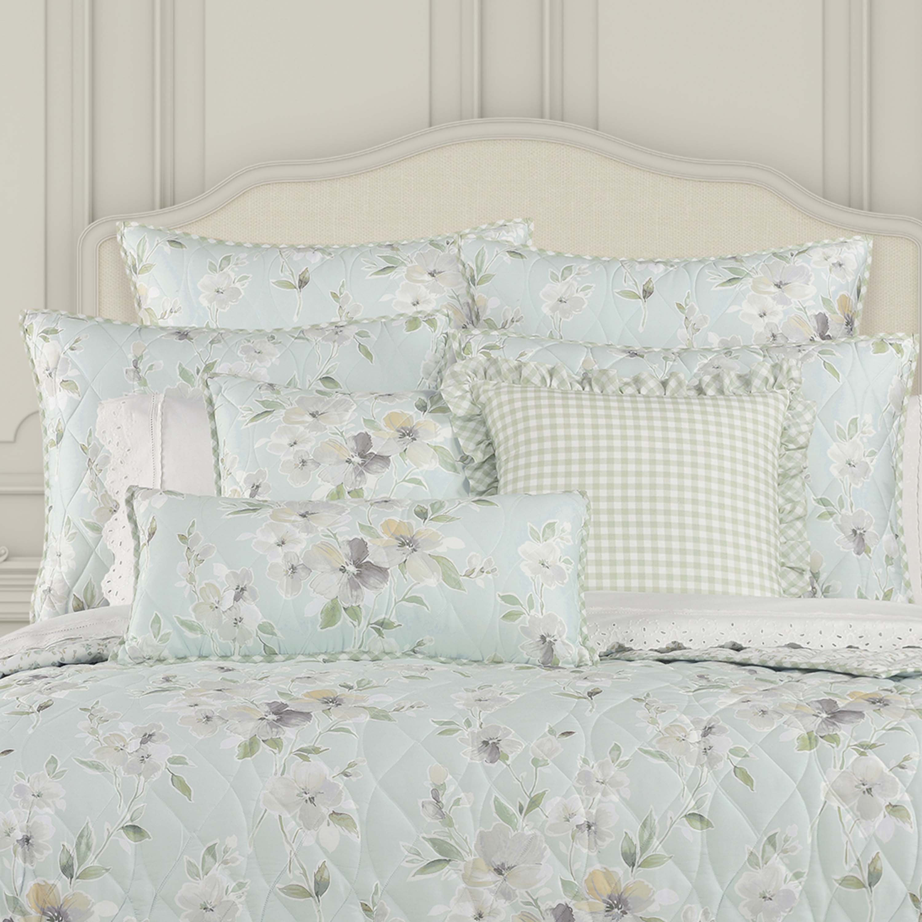 Cassia Duck Egg Quilt Quilt Sets By J. Queen New York