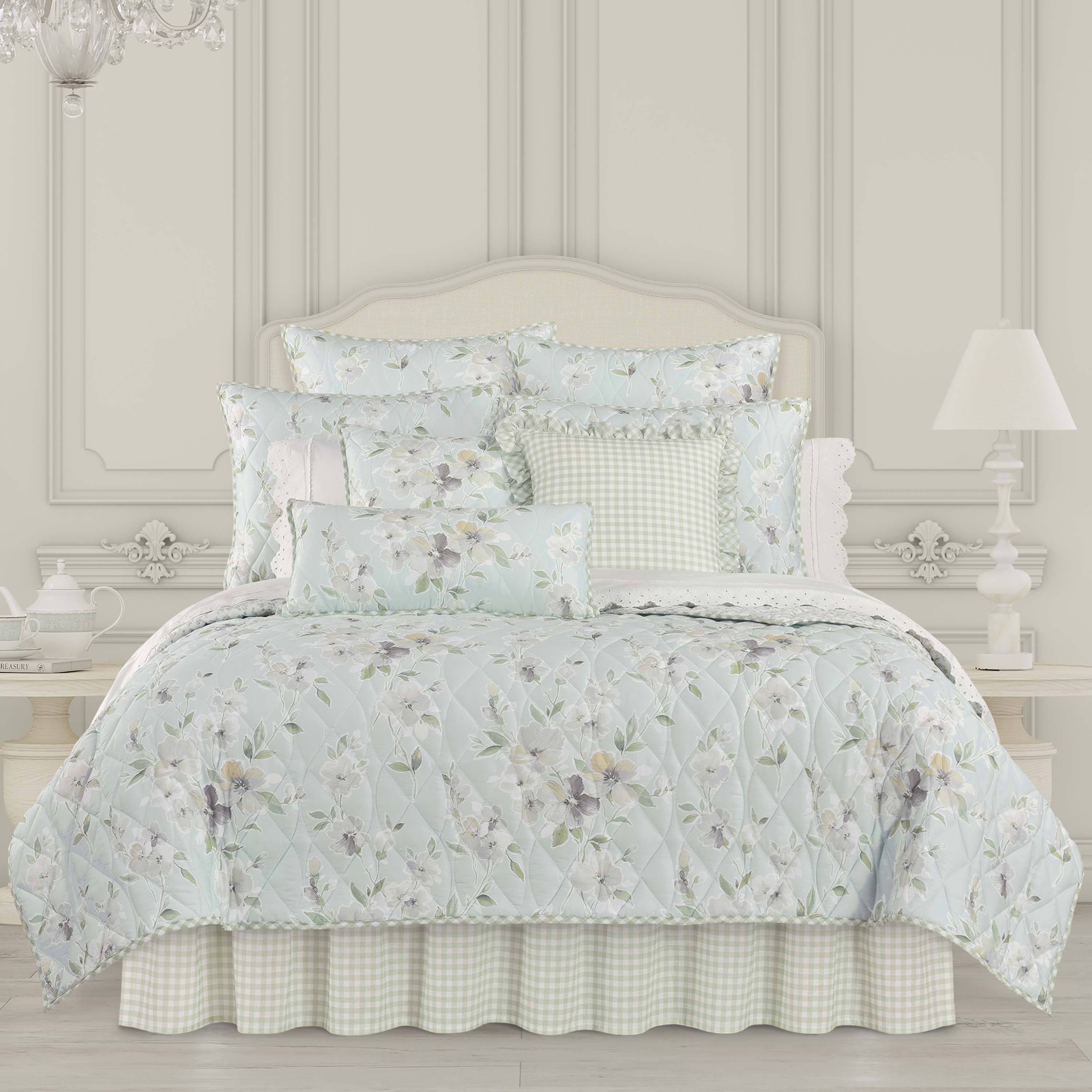 Cassia Duck Egg Quilt Quilt Sets By J. Queen New York