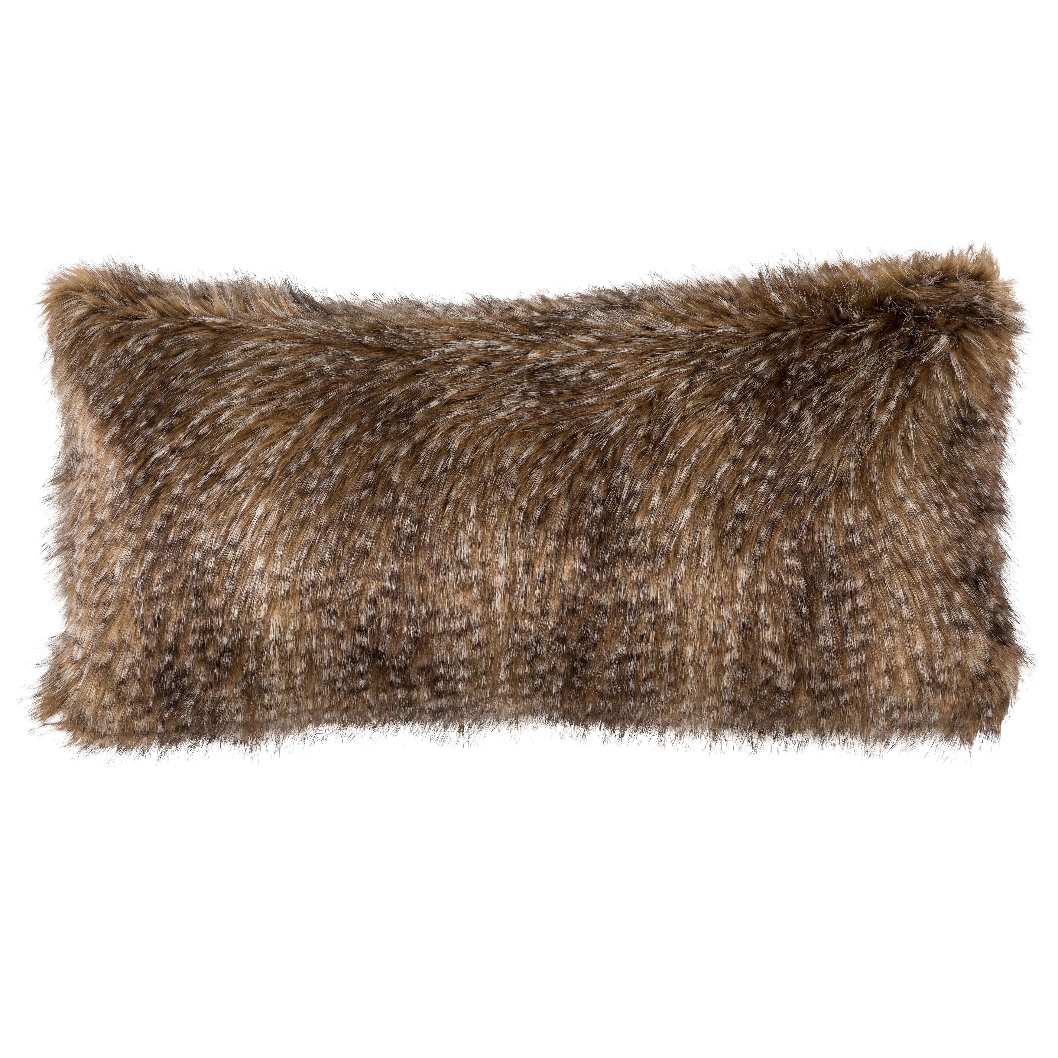 Chestnut Faux Fur Large Rectangle Pillow Throw Pillows By Lili Alessandra