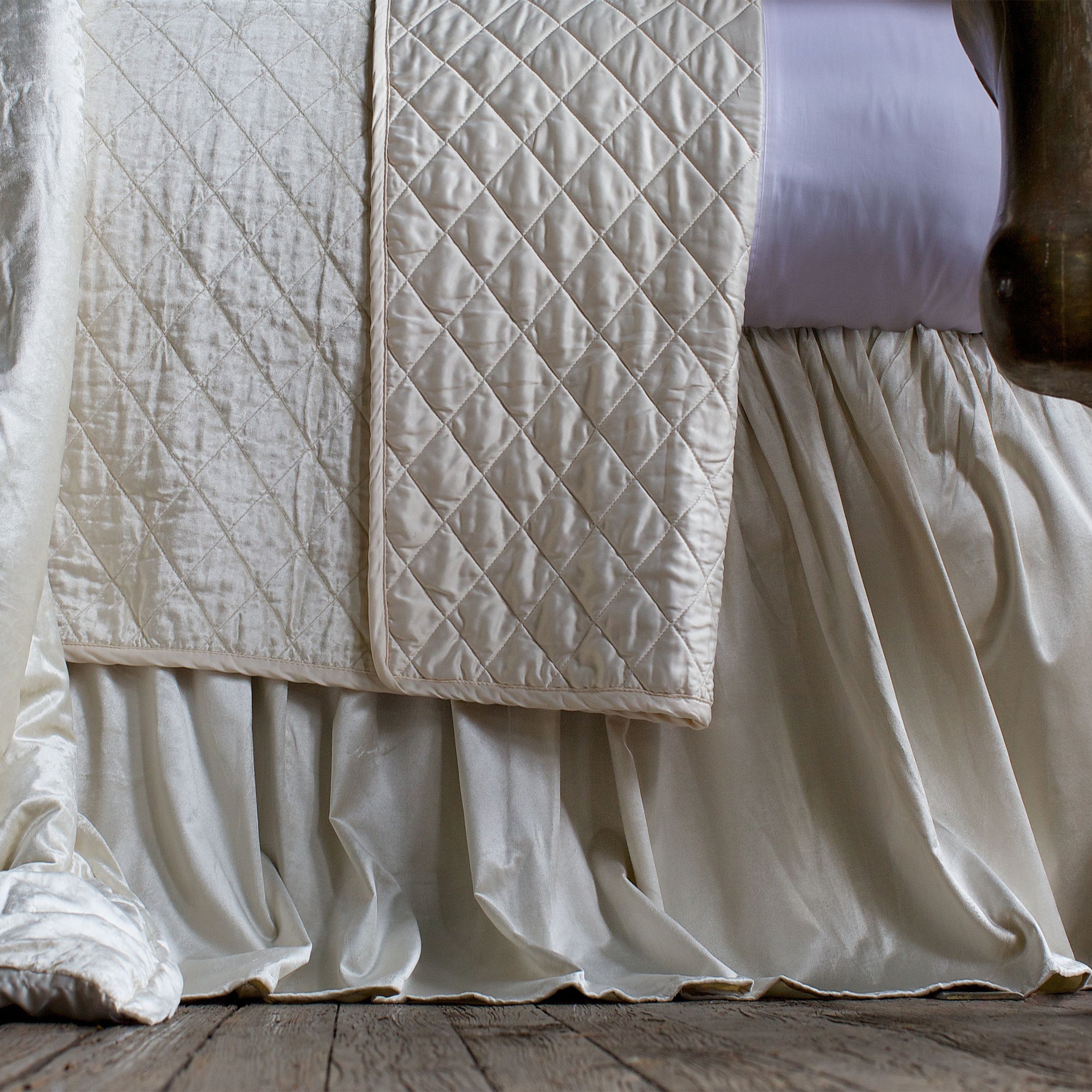 Chloe Ivory Bed Skirt - Lili Alessandra Bedskirt By Lili Alessandra