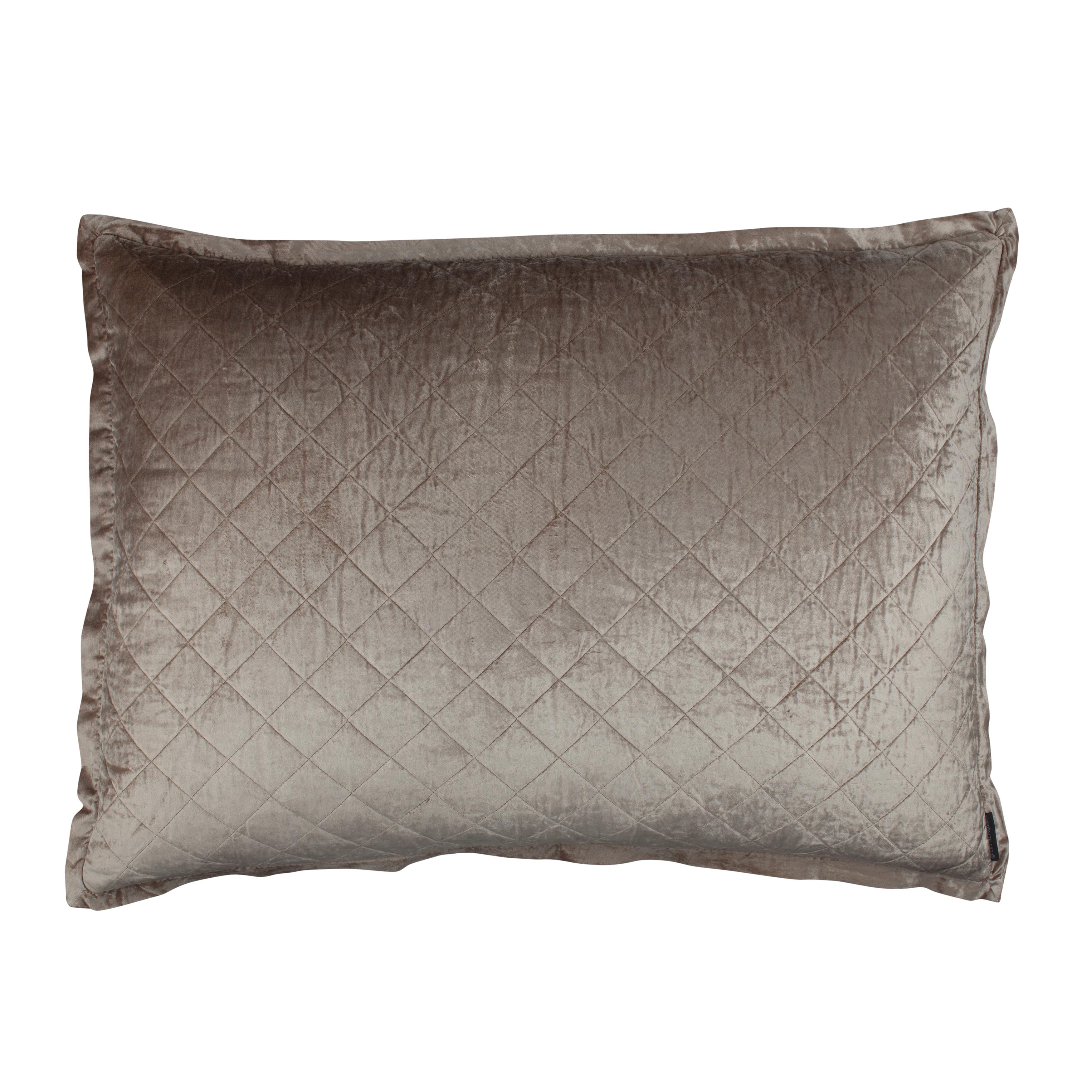Chloe Champagne Velvet Quilted Luxe Euro Pillow Throw Pillows By Lili Alessandra
