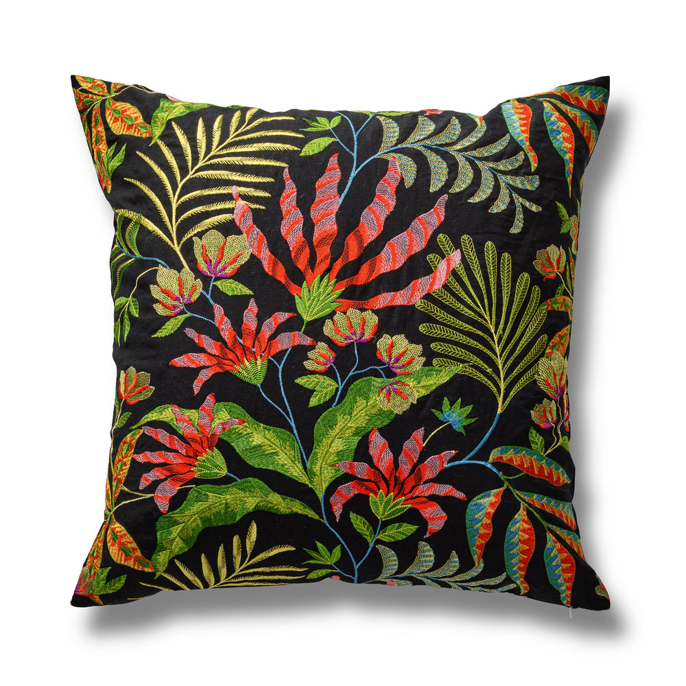 Cloud Forest Black/White Square Decorative Throw Pillow 24" x 24" Throw Pillows By Ann Gish