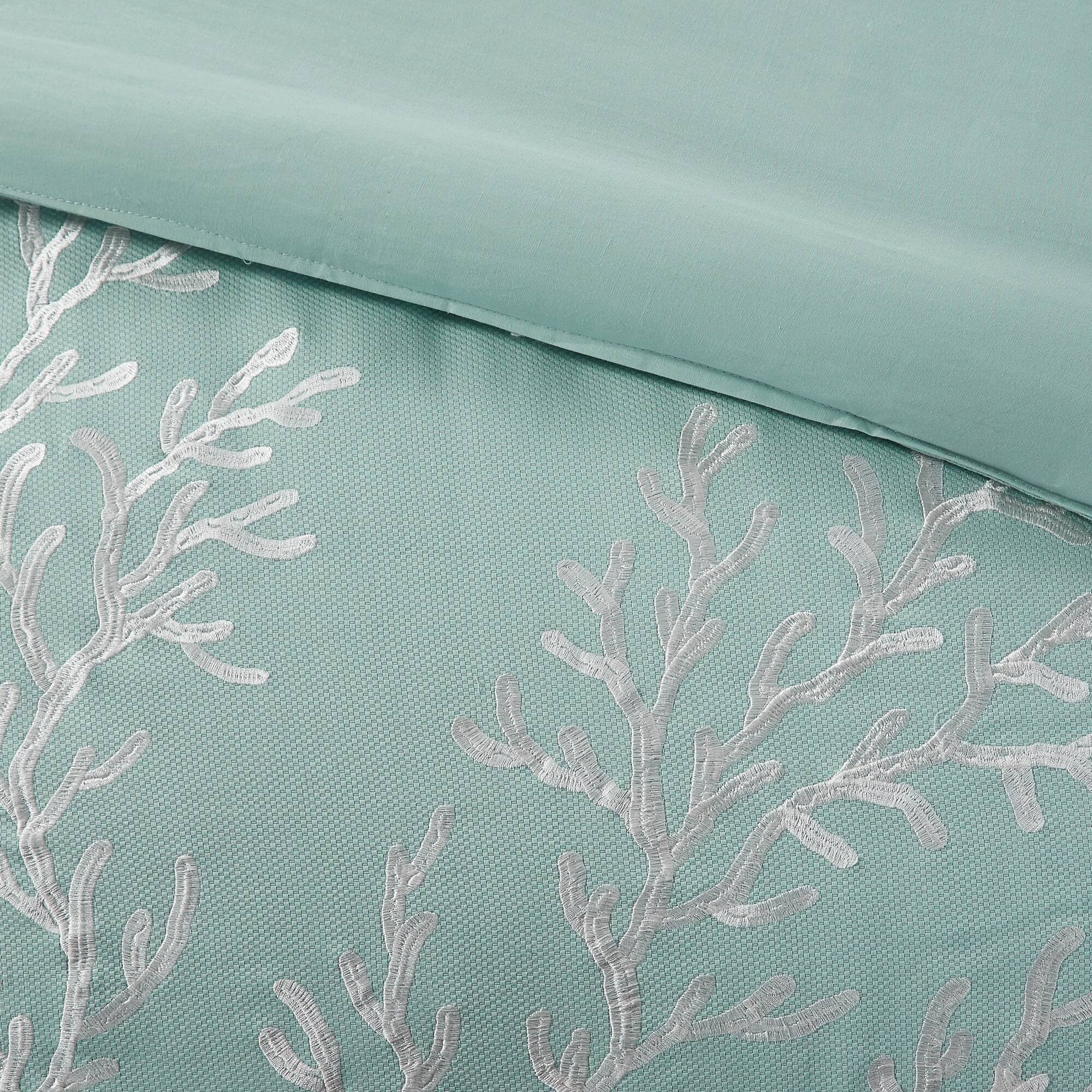 Coastline Aqua 4-Piece Comforter Set Comforter Sets By JLA HOME/Olliix (E & E Co., Ltd)