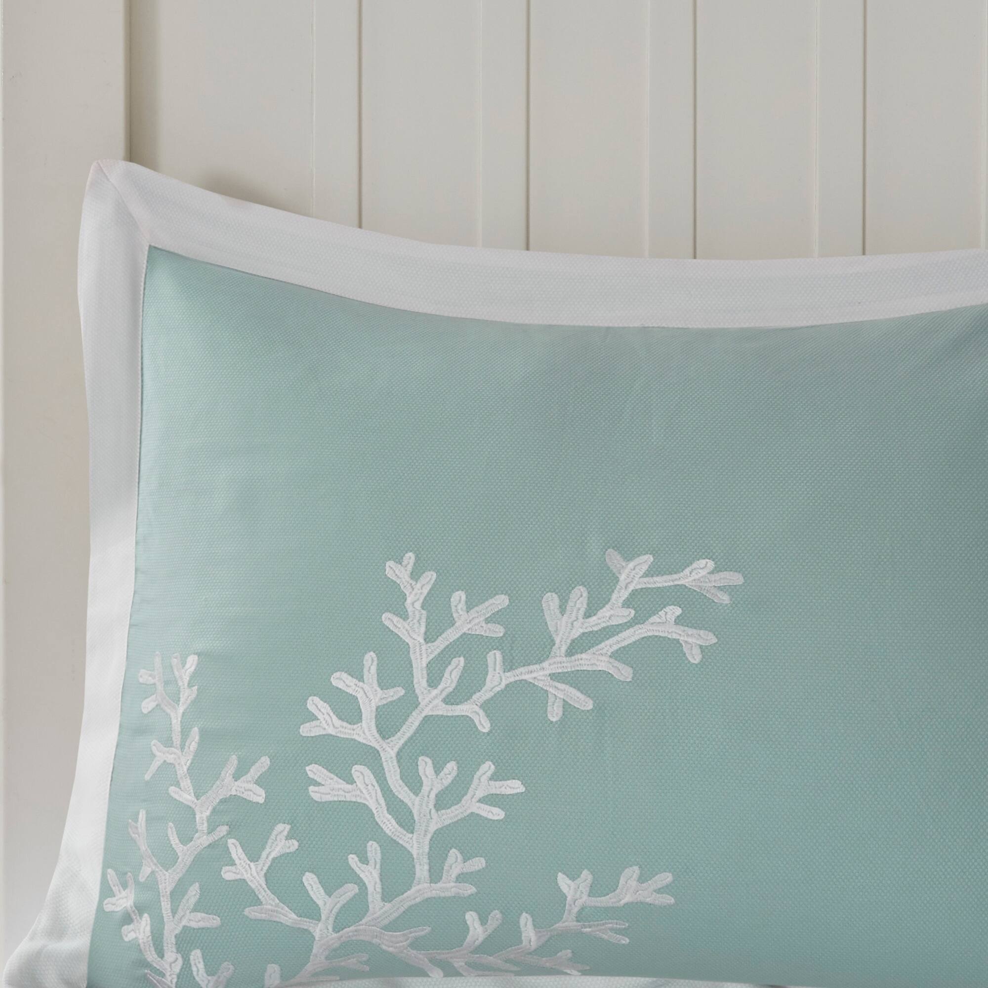 Coastline Aqua 4-Piece Comforter Set Comforter Sets By JLA HOME/Olliix (E & E Co., Ltd)