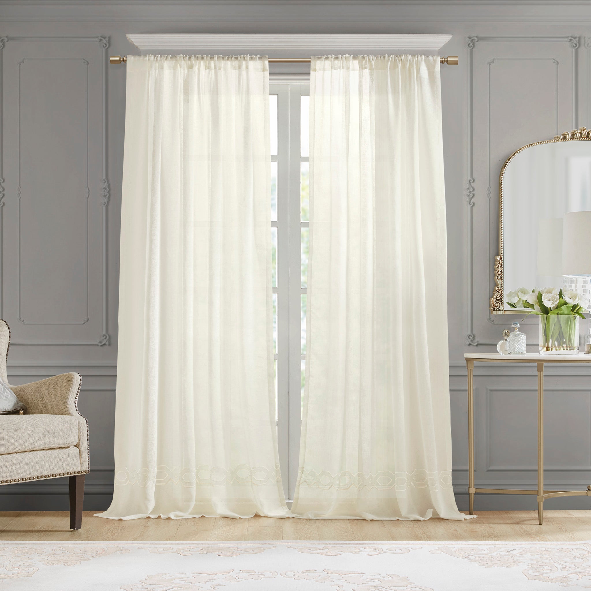 Cornelli Ivory Window Panel Window Panels By Croscill Home LLC