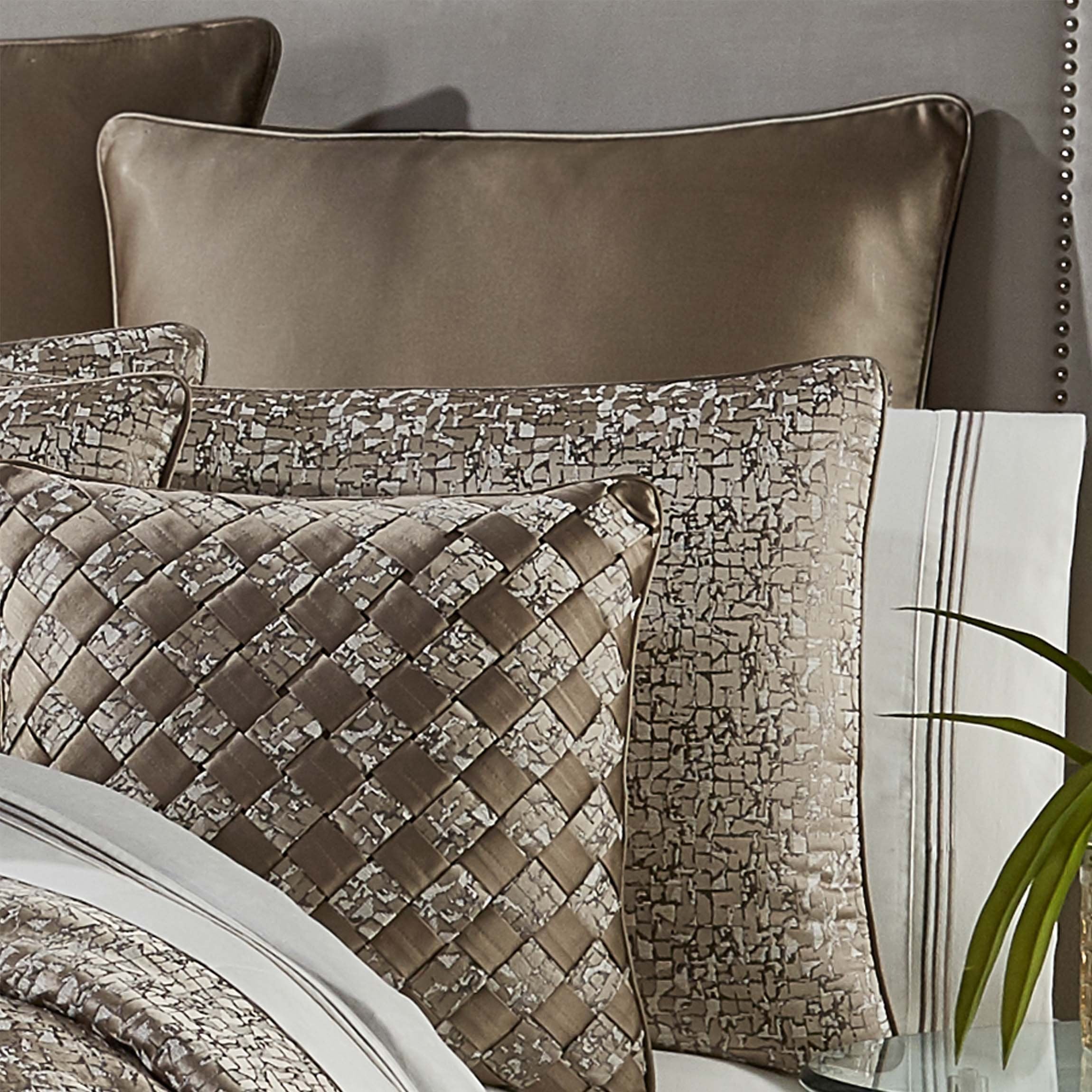 Cracked Taupe Ice Euro Sham By J Queen Euro Sham By J. Queen New York