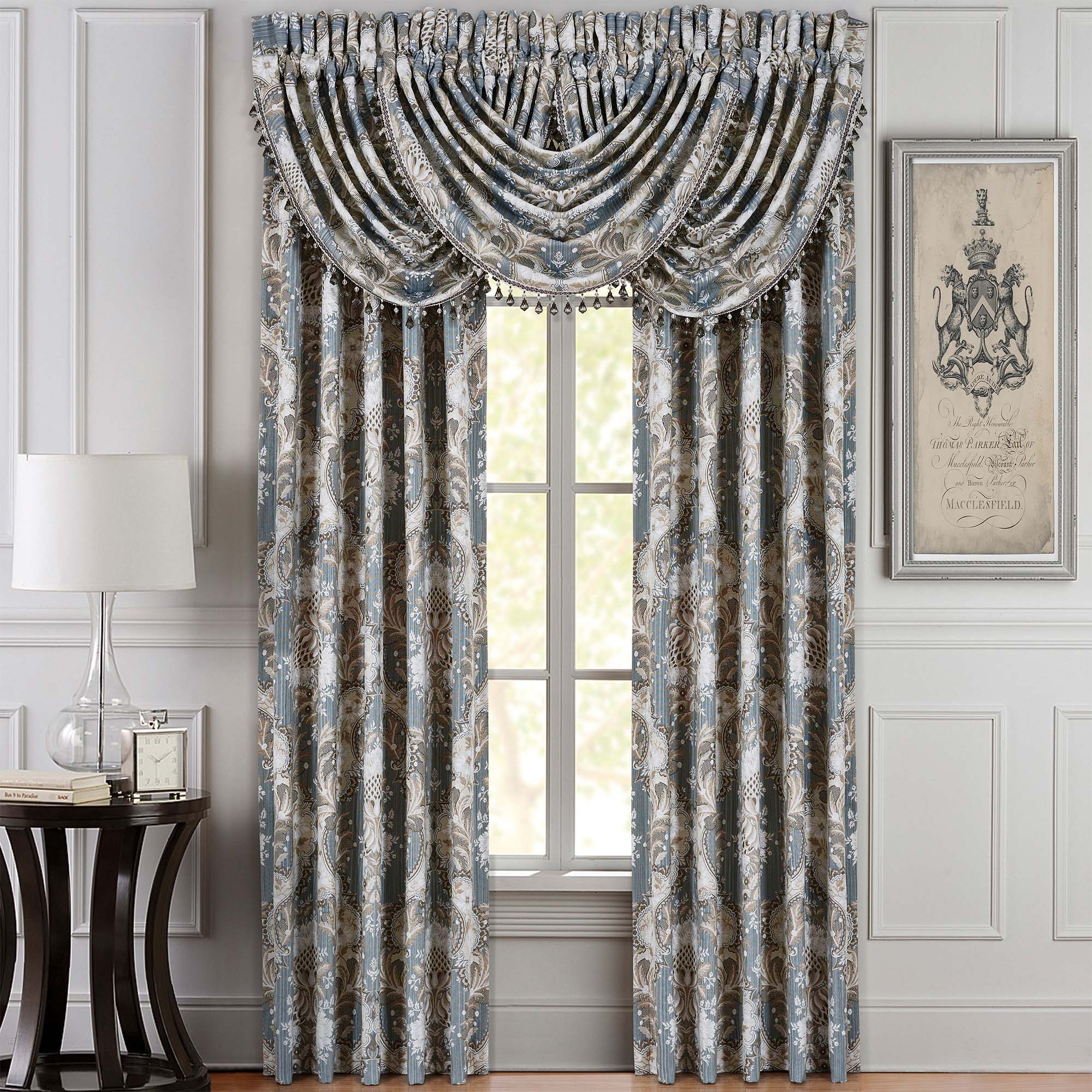 Crystal Palace French Blue Window Panel Pair (Set of 2) Window Panels By J. Queen New York