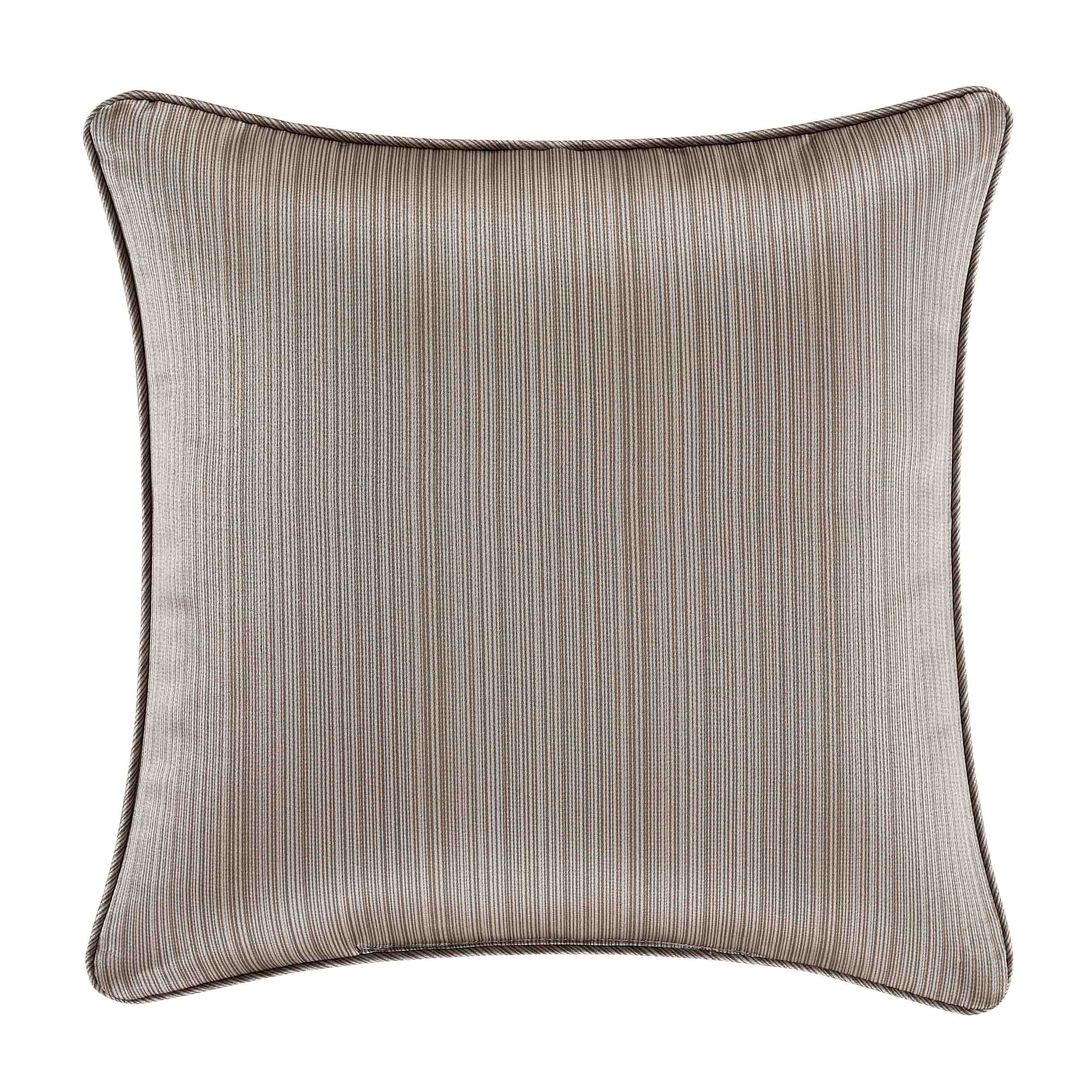 Deco Silver Square Decorative Throw Pillow 20" x 20" By J Queen Throw Pillows By J. Queen New York