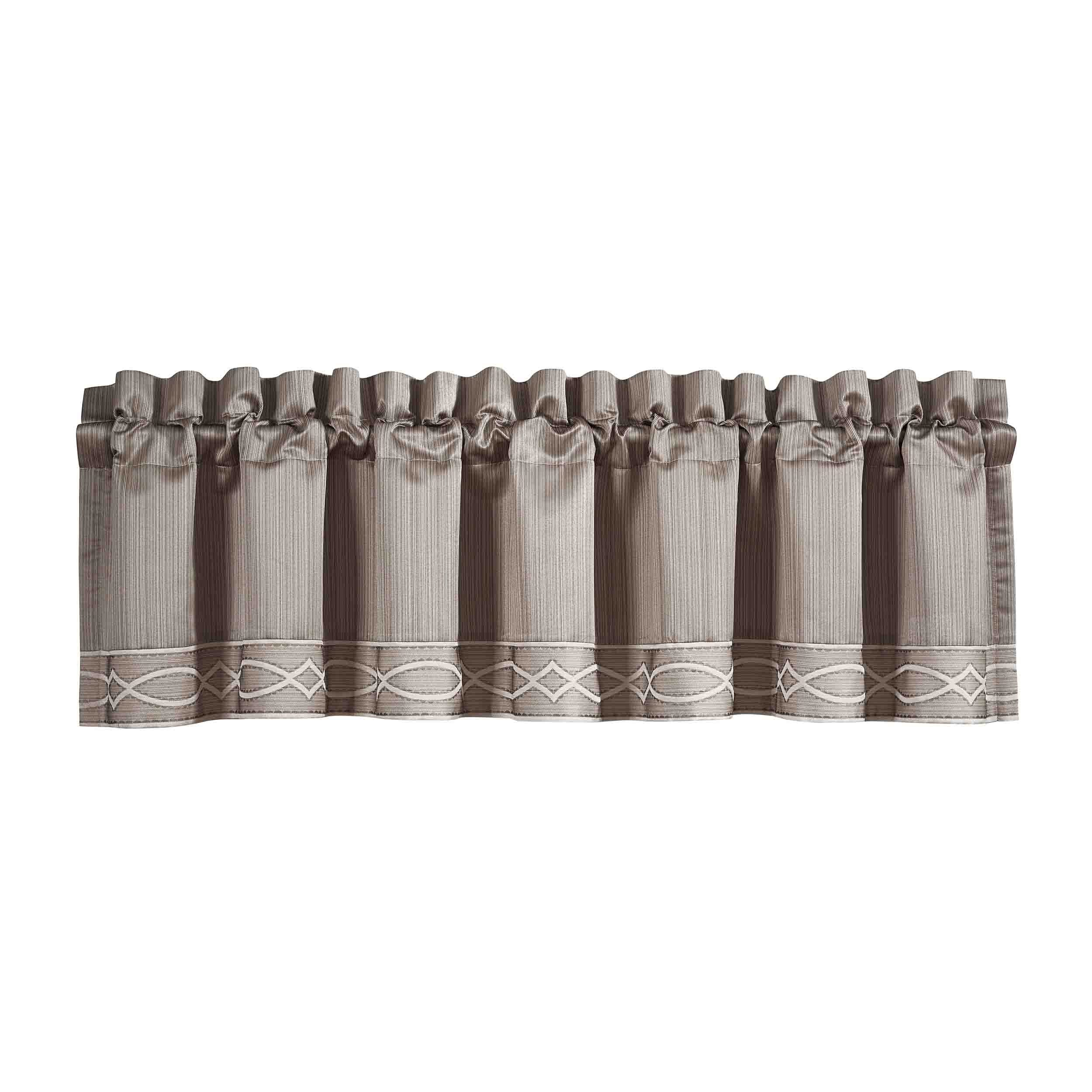 Deco Silver Straight Window Valance By J Queen- Window Valances By J. Queen New York
