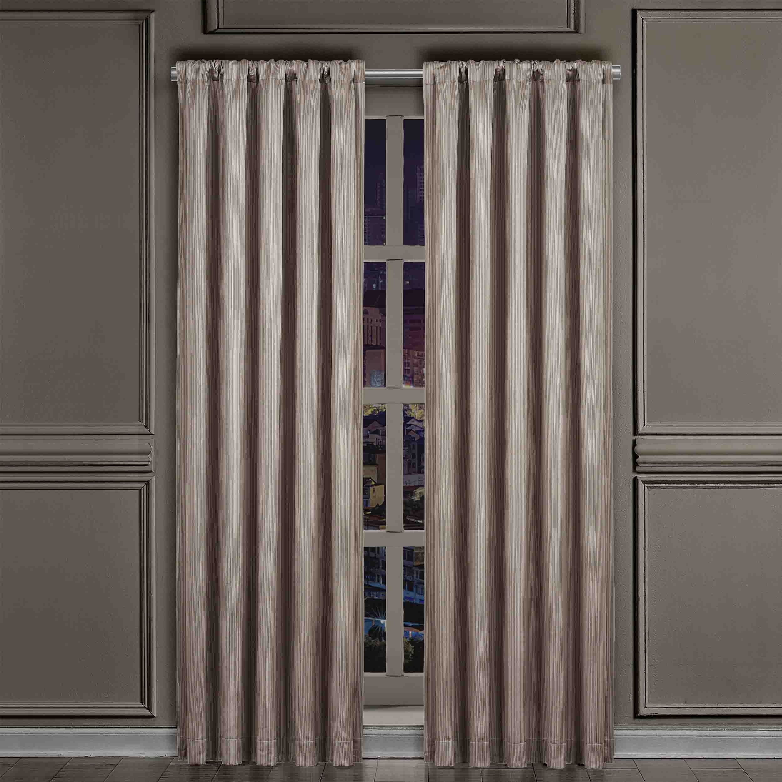 Deco Silver Window Panel Pair (Set of 2) Window Panels By J. Queen New York