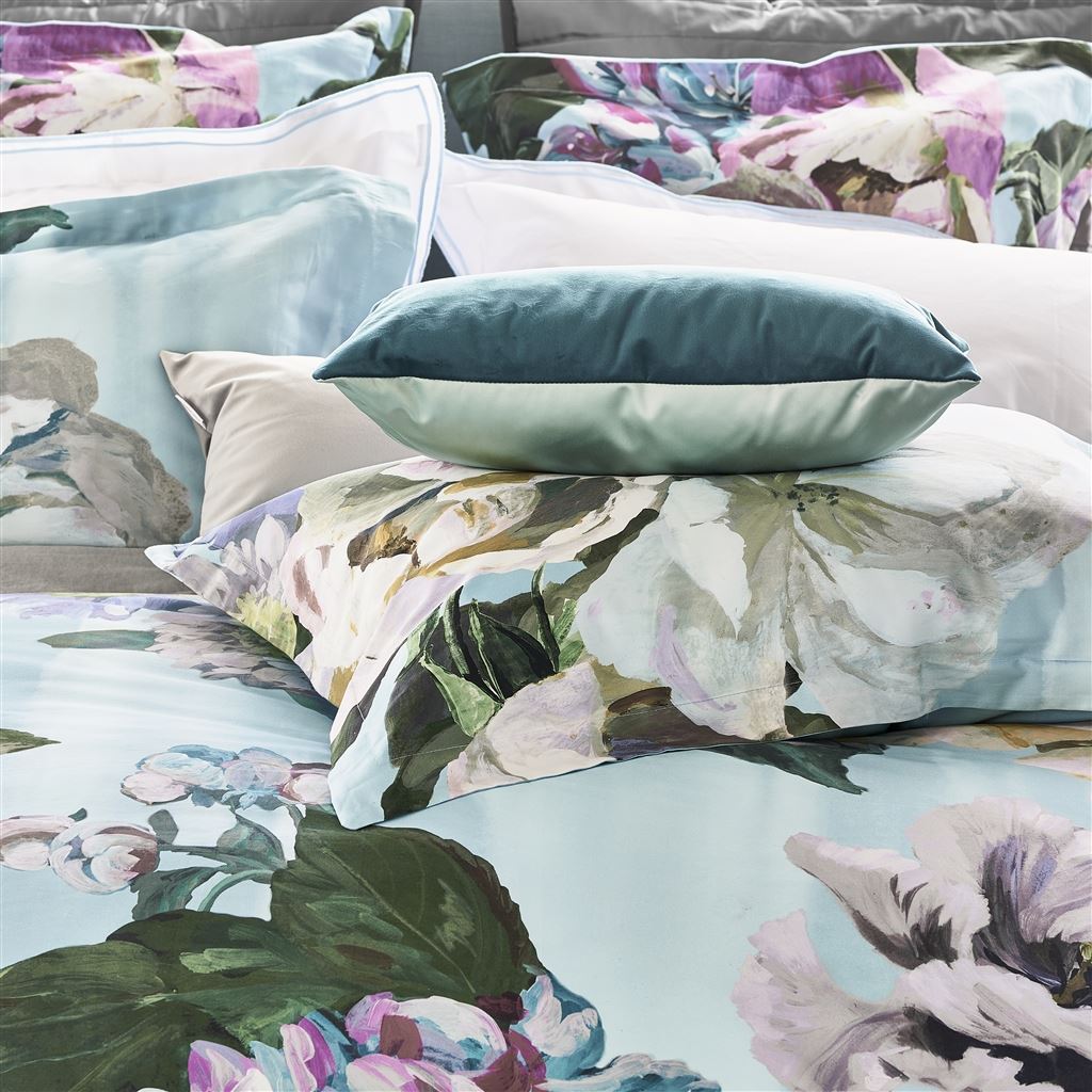 Delft Flowers Sky Duvet Cover Duvet Covers By Designers Guild