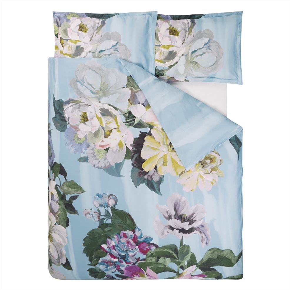 Delft Flowers Sky Duvet Cover Duvet Covers By Designers Guild