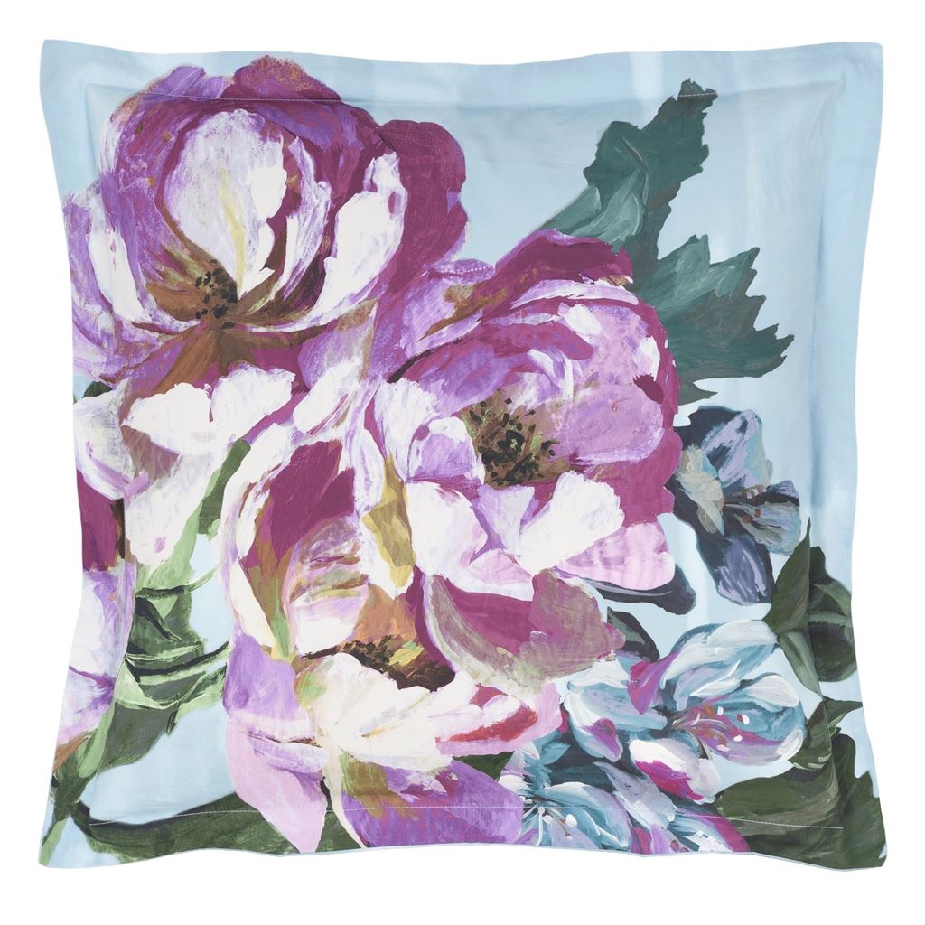 Delft Flowers Sky Euro Sham Euro Sham By Designers Guild