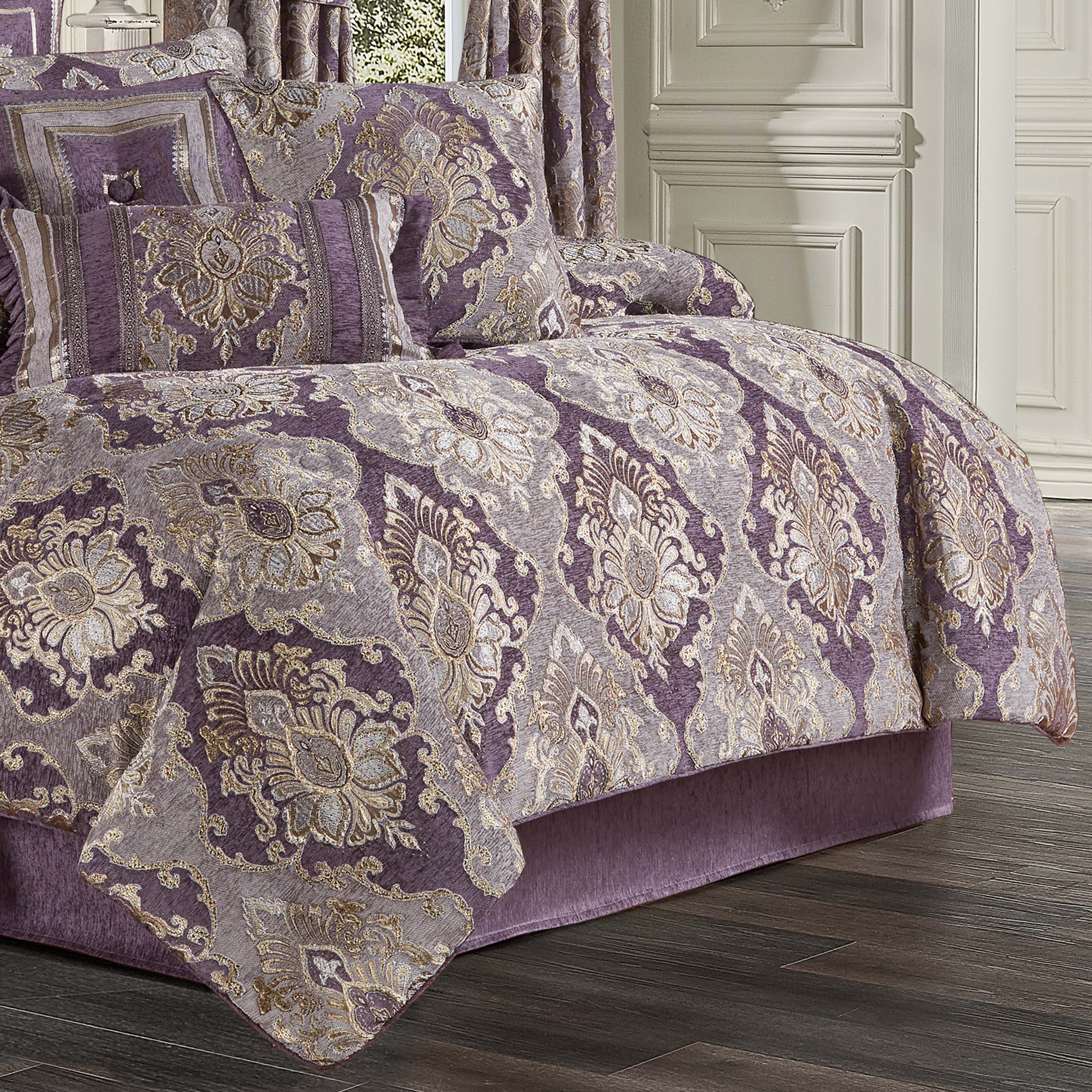 Dominique 4 piece comforter set bedding Comforter Sets By J. Queen New York