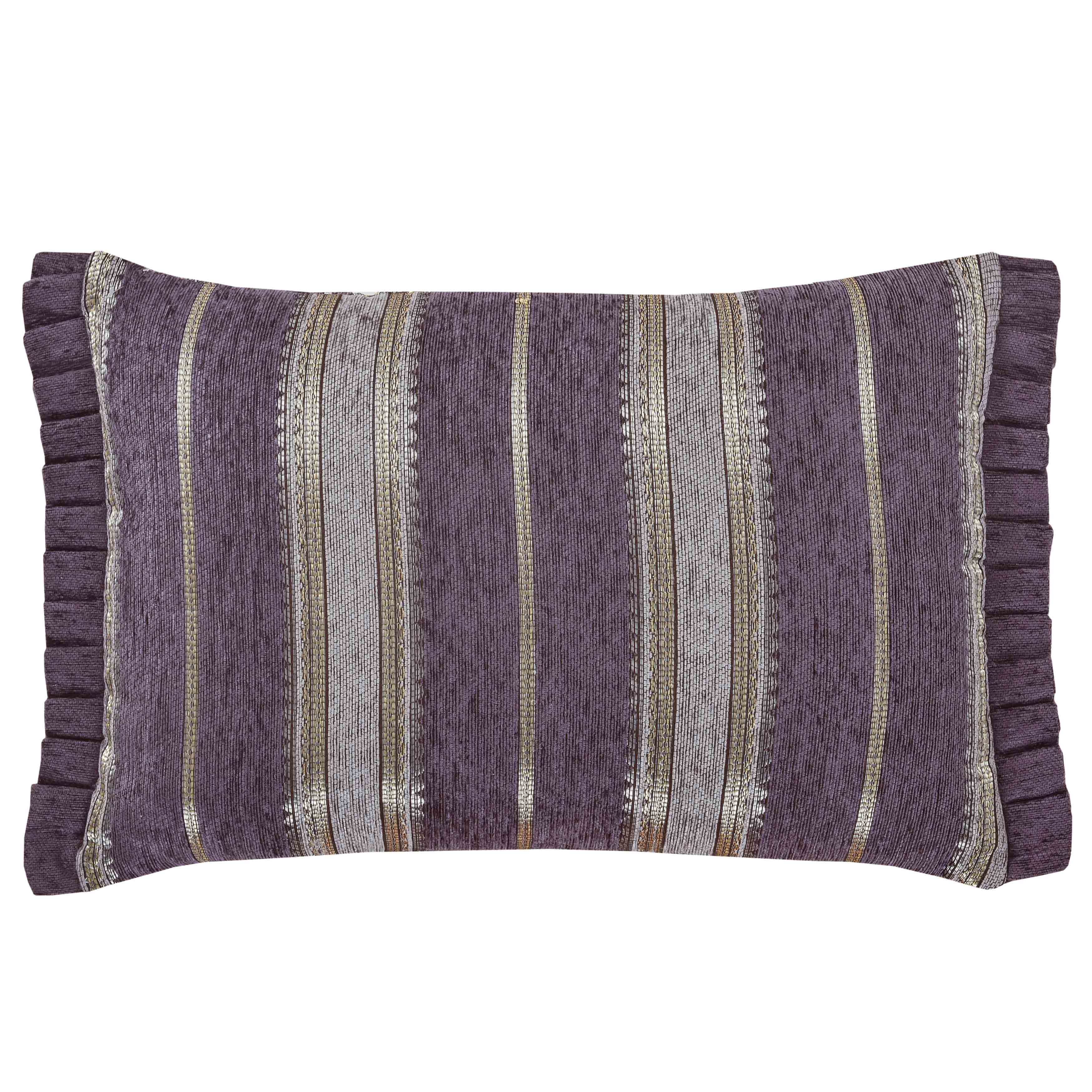 Dominique Lavender Boudoir Decorative Throw Pillow 23" x 15" Throw Pillows By J. Queen New York