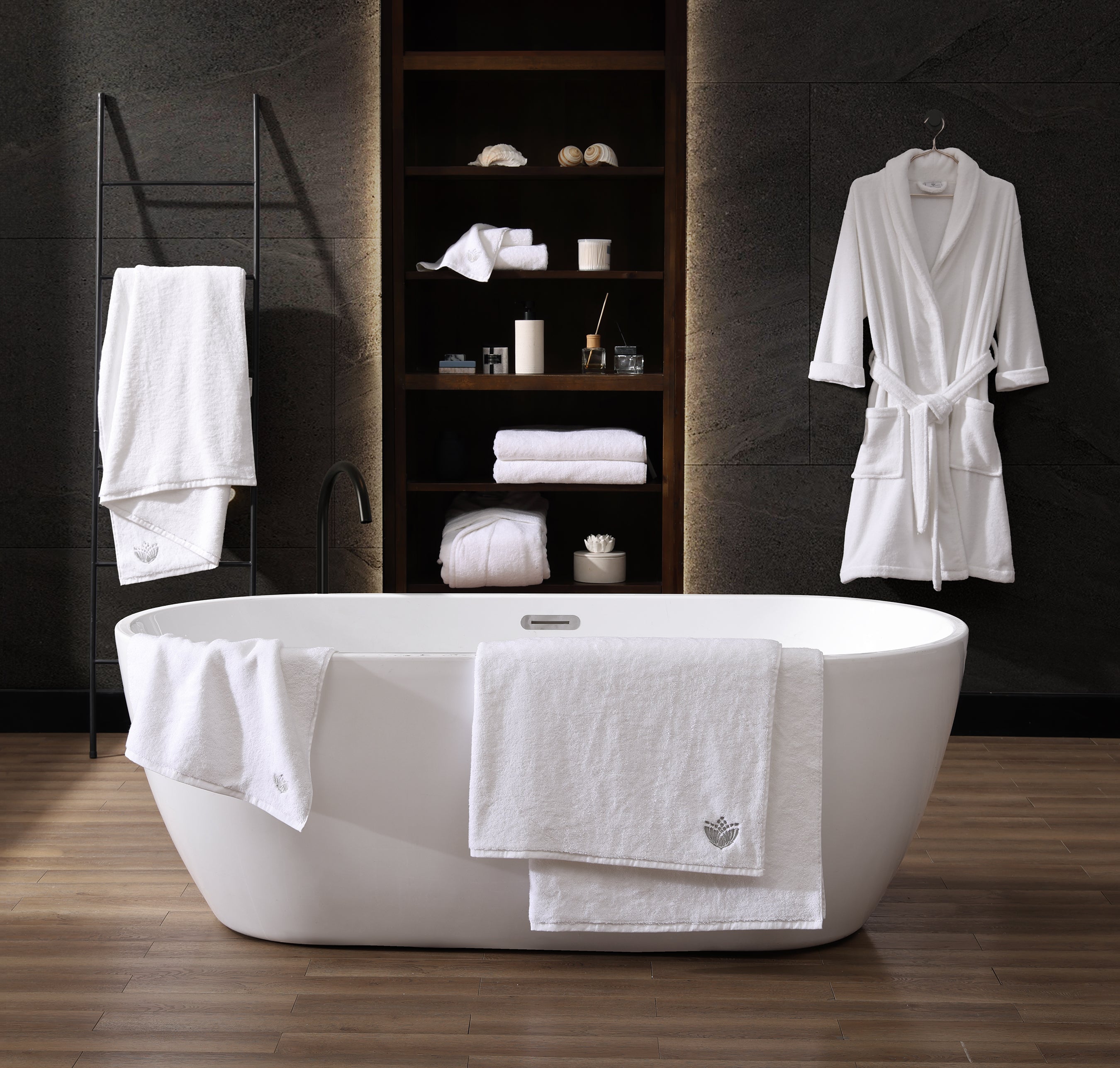 Egyptian Cotton Bath Robe Bathrobe By Pure Parima